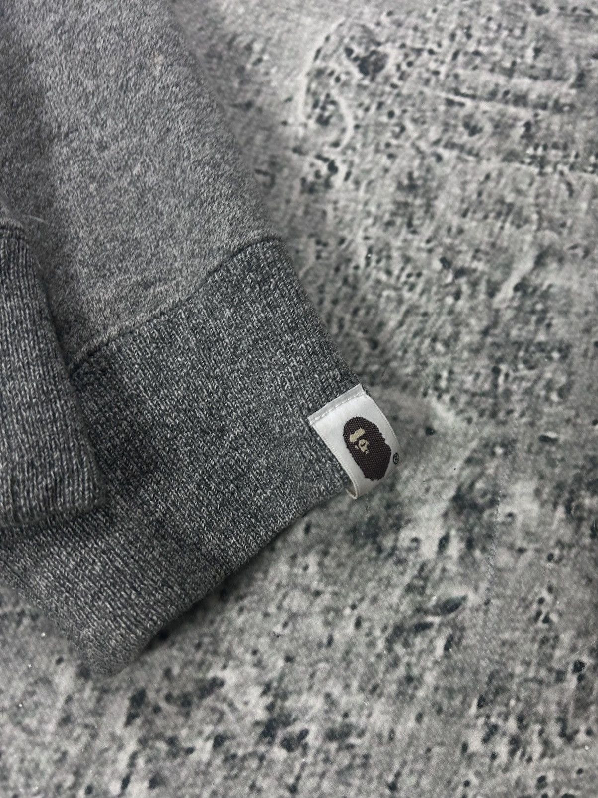 Bape Bape sweatshirt grey big logo spell out black Size US M / EU 48-50 / 2 - 4 Thumbnail