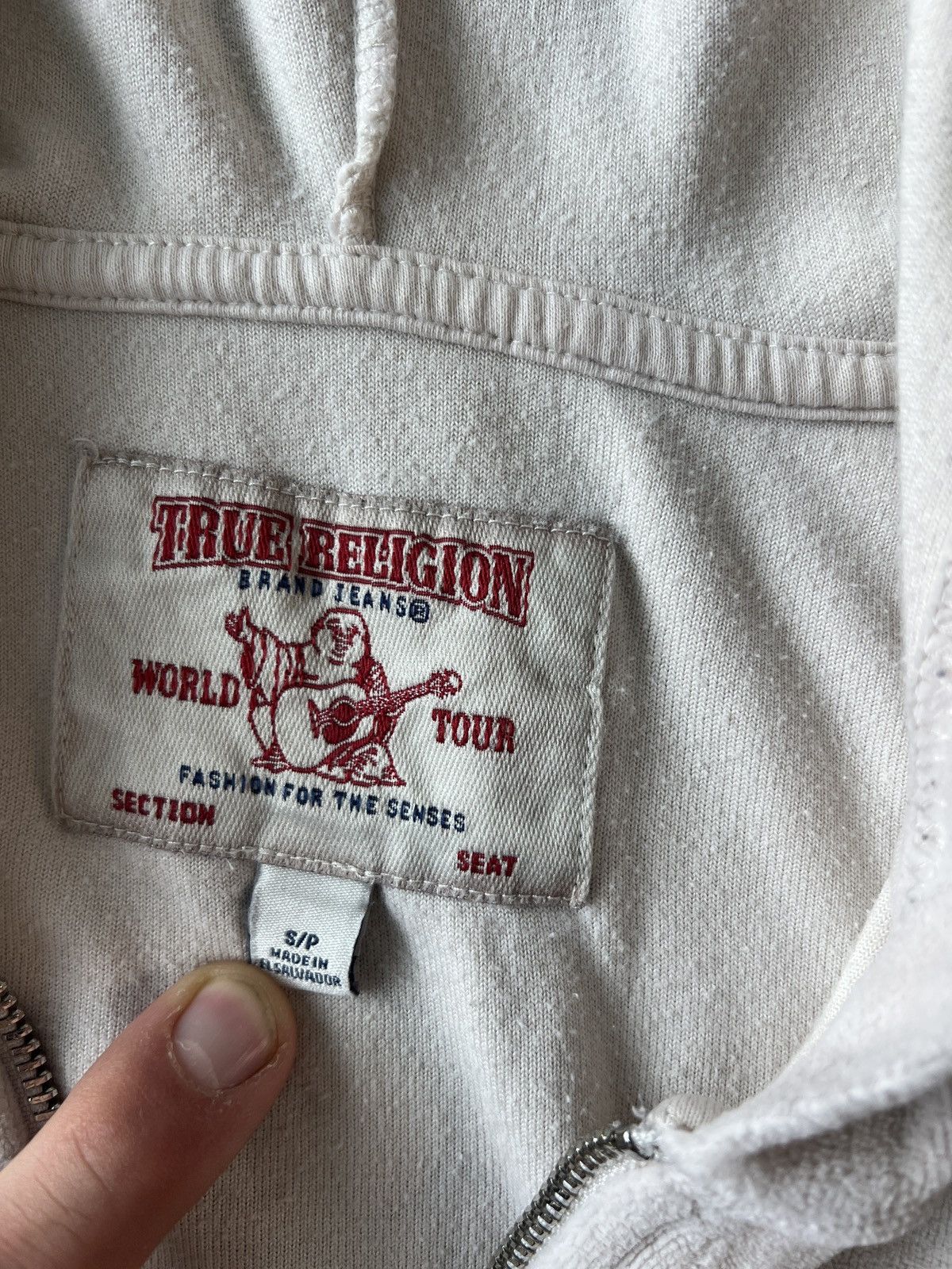 True Religion True Religion Big T Logo Full Zip Hoodie S Size Size S / US 4 / IT 40 - 4 Thumbnail