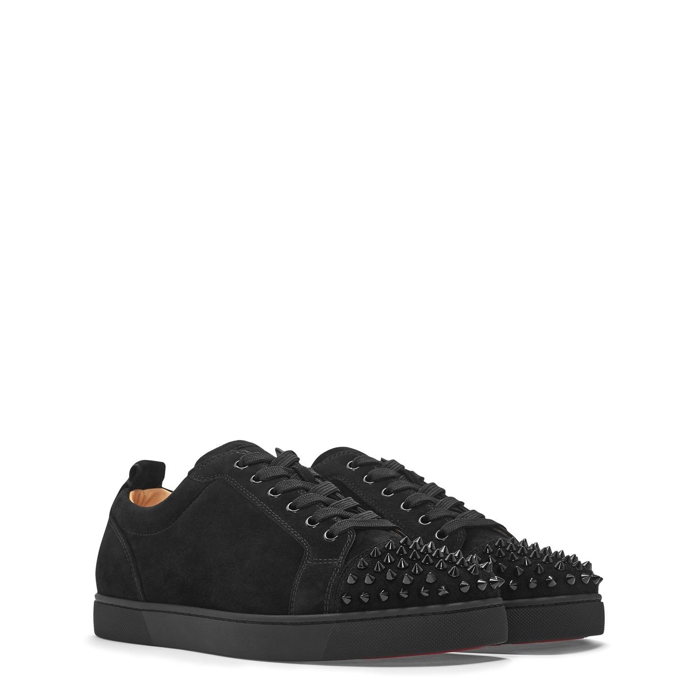 Christian Louboutin Men'S Louis Junior Spikes Suede Trainers Size US 7 / EU 40 - 4 Thumbnail