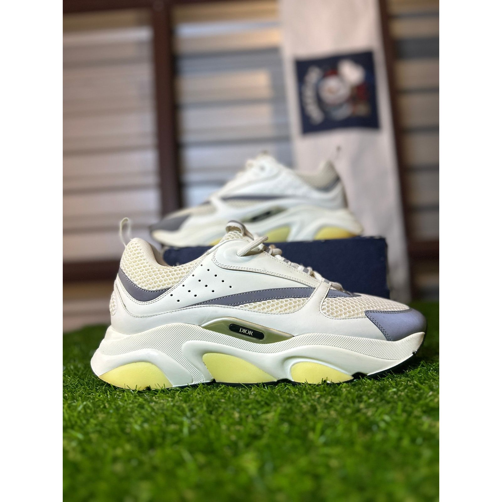 Dior Size 12 - Dior B22 White Sneakers Size US 12 / EU 45 - 1 Thumbnail