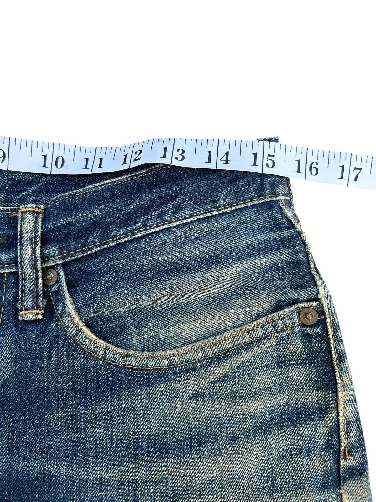 Kapital Thrashed Vintage Studio Dartisan Selvedge Denim Jeans Size US 31 - 20 Thumbnail