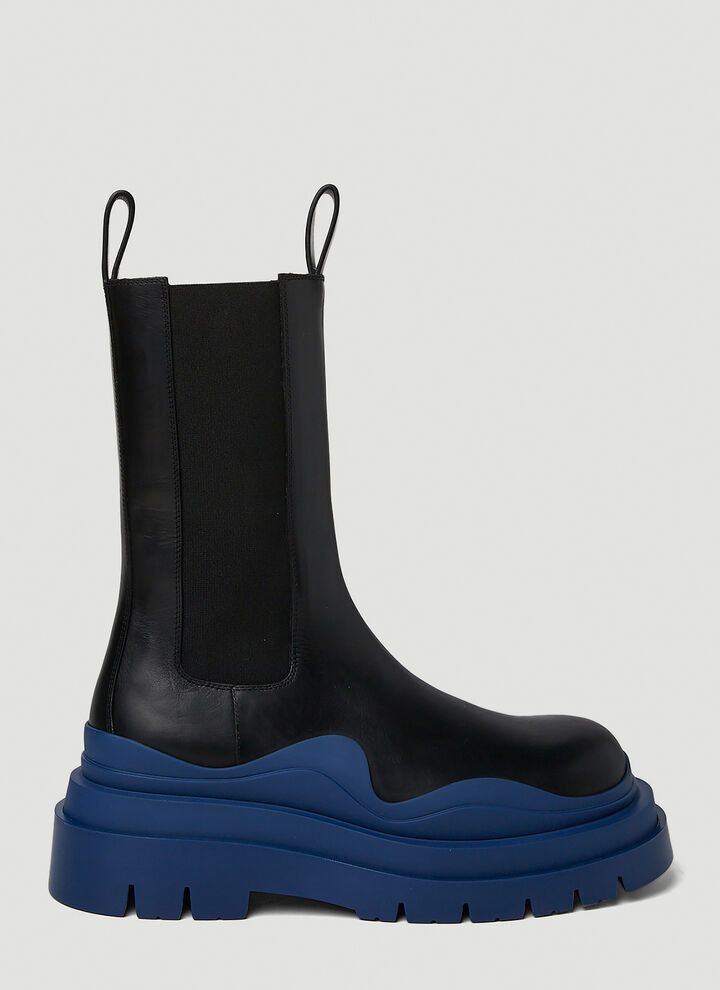 image of Bottega Veneta O1Loc1C0324 630297 Tire Chelsea Boots In Black, Women's