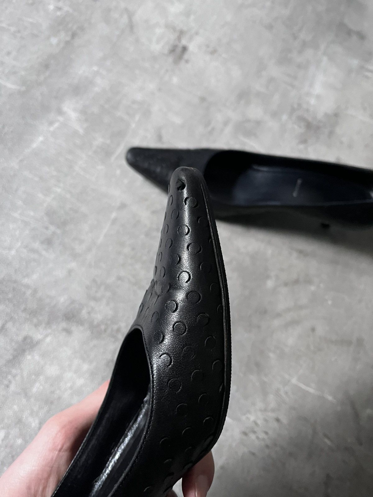 Helmut Lang Helmut Lang F/W 2000 Textured leather mini heels Size US 7 / IT 37 - 4 Thumbnail