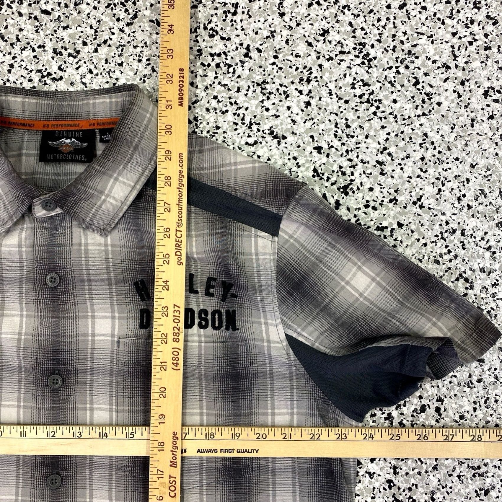 Harley Davidson VINTAGE Harley-Davidson Shirt Mens Large Gray Plaid Y2K Button Up Size US L / EU 52-54 / 3 - 3 Thumbnail