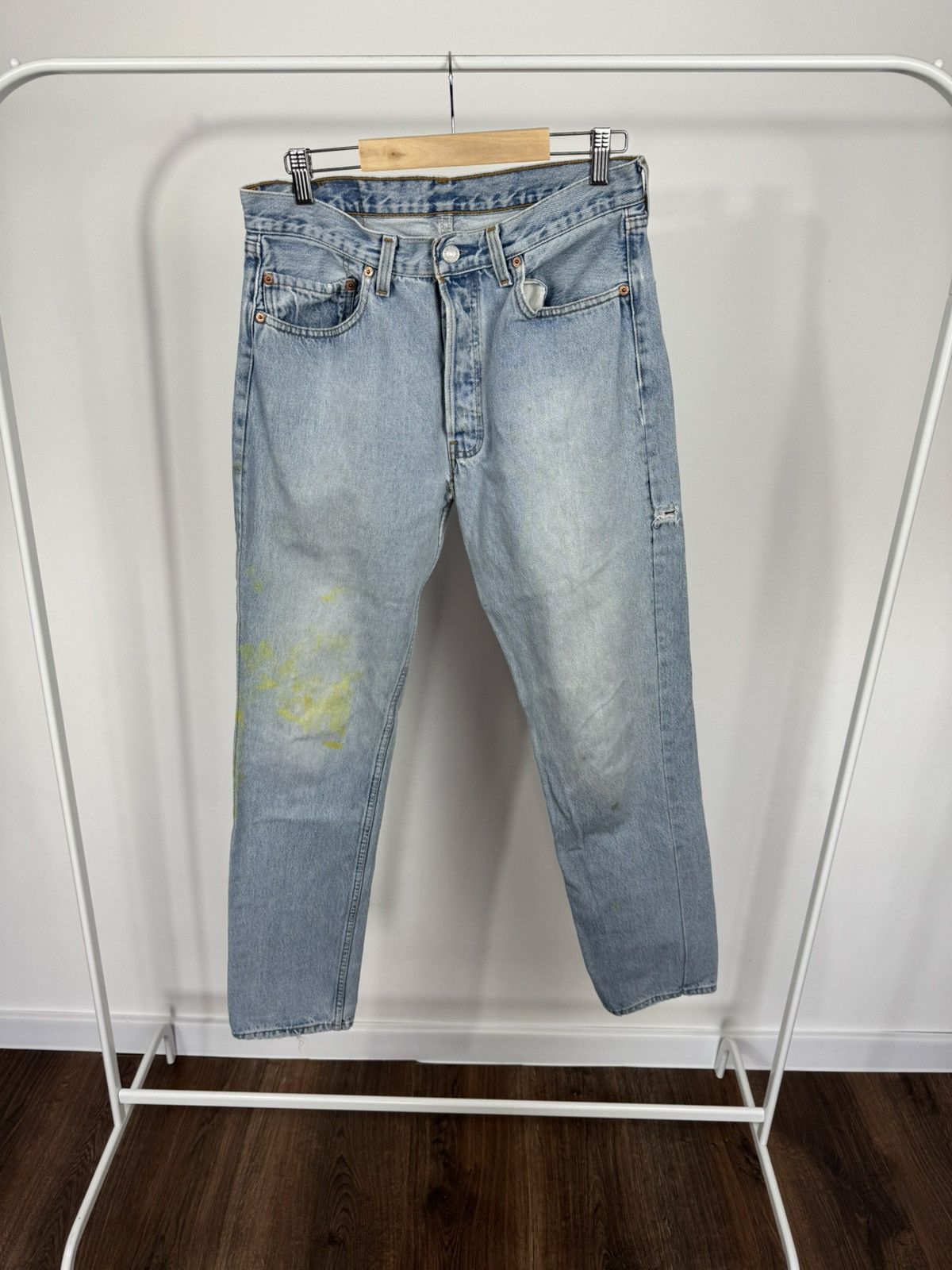 Levi's Levi’s Made in USA Distressed Light Blue Jeans Vintage W31 Size US 31 - 9 Thumbnail
