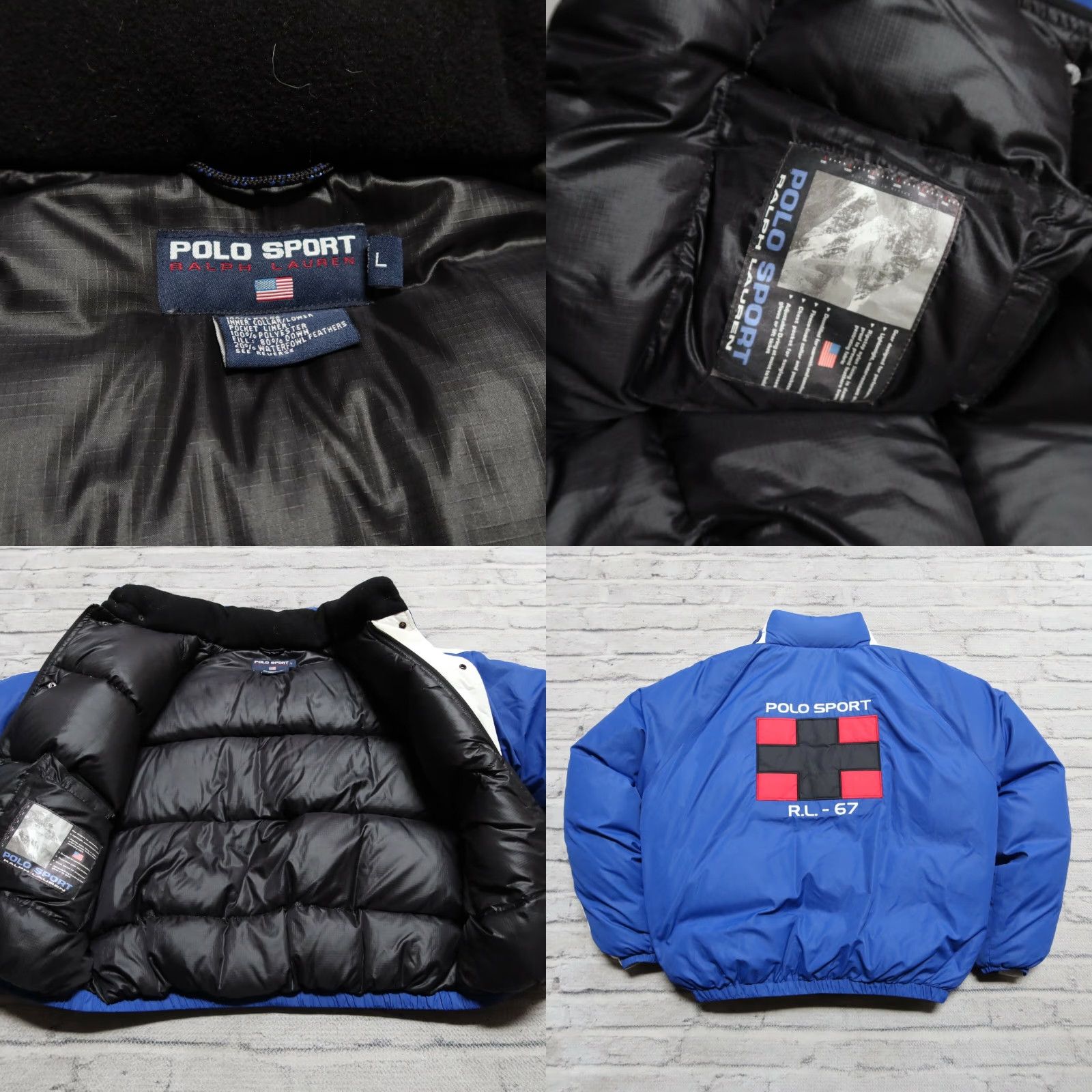 Polo Ralph Lauren VINTAGE Polo Sport Ralph Lauren Arctic Challenge Quilted Down Puffer Jacket 90s Blues Mens Large Size US L / EU 52-54 / 3 - 8 Thumbnail