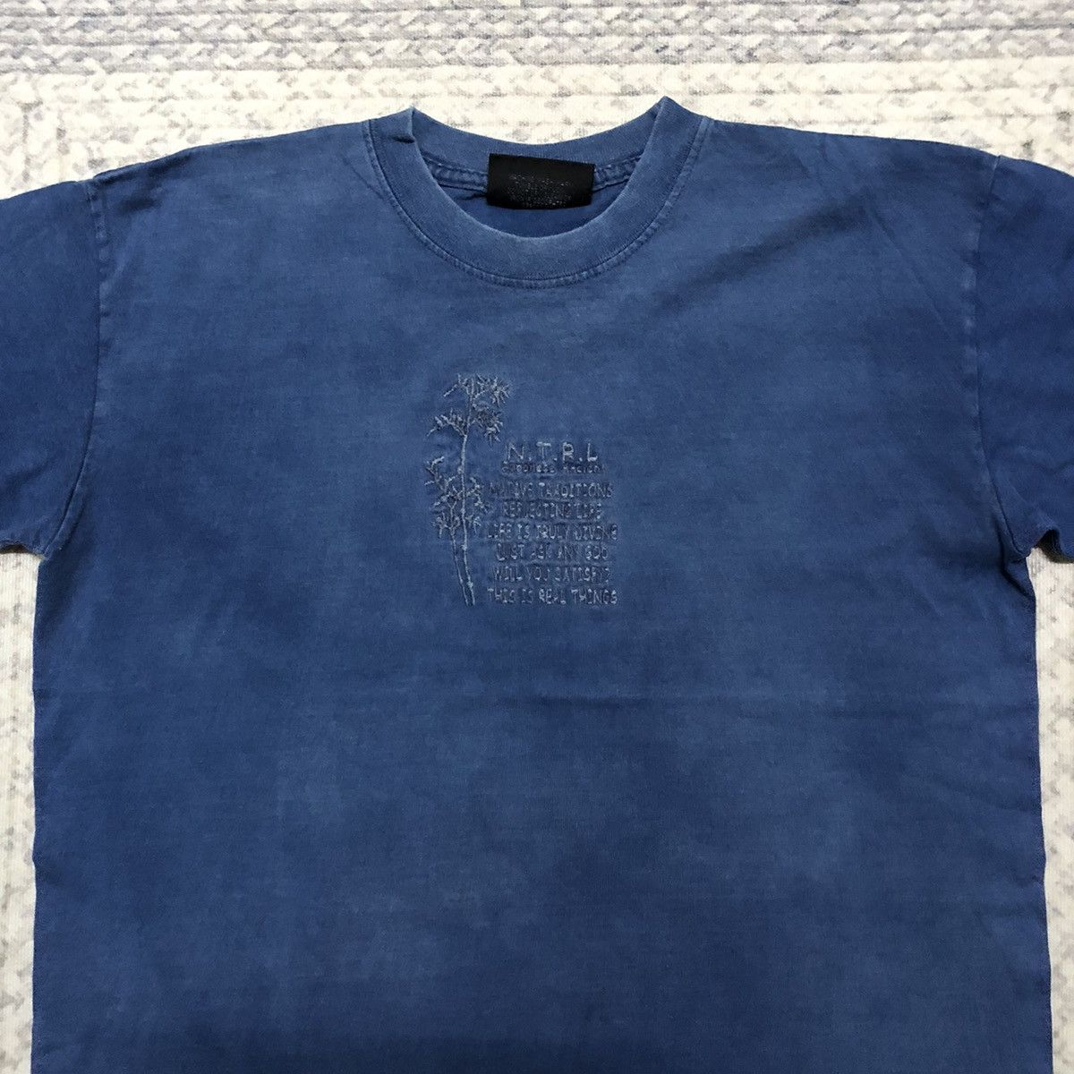 Japanese Brand × Vintage Rare Faded Vintage Japanese Ancient ‘N.T.R.L’ Quote Tees Size US L / EU 52-54 / 3 - 4 Thumbnail