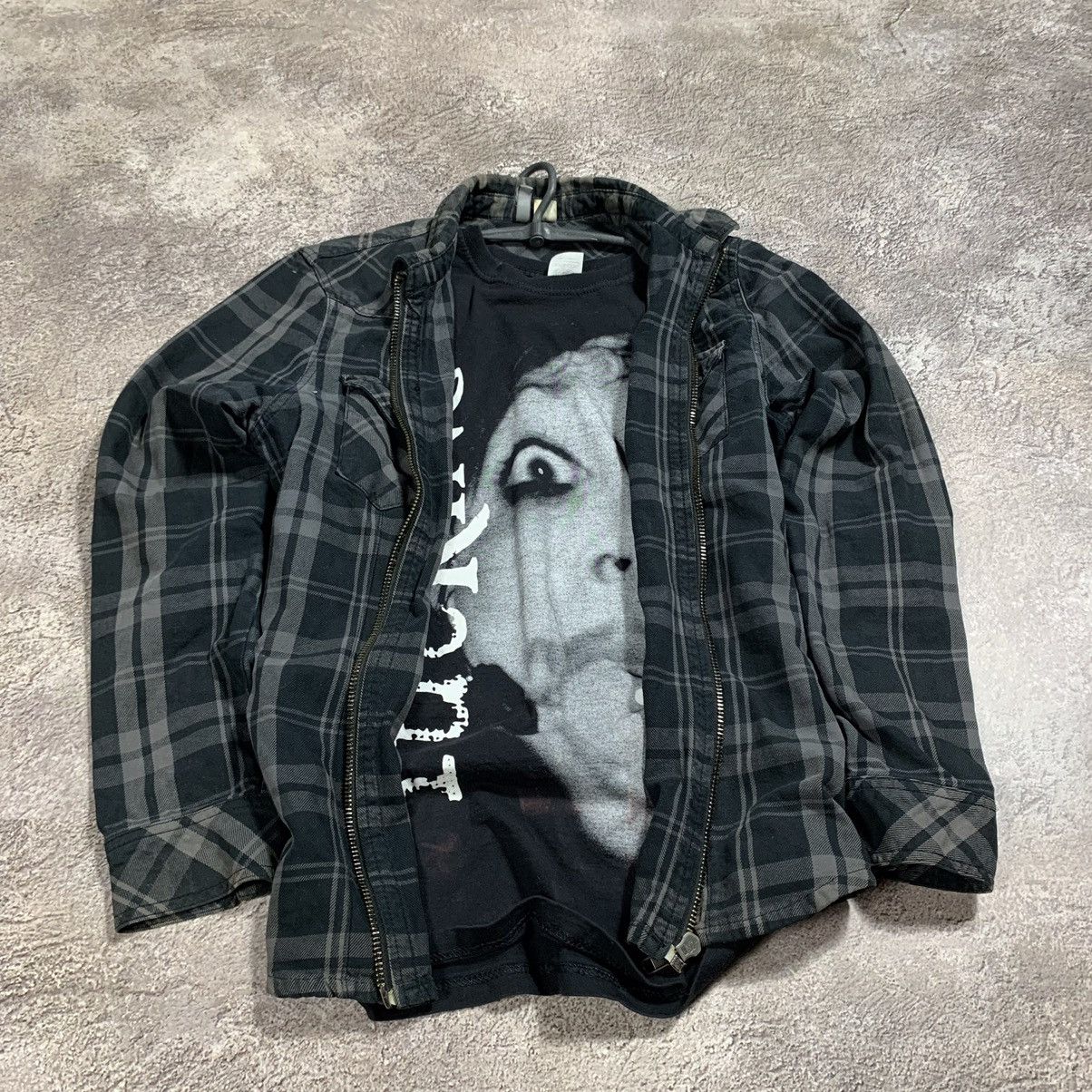 Vintage Vintage 90s Grunge Graphic Flannel Shirt Oversized Streetwea Size US S / EU 44-46 / 1 - 2 Thumbnail