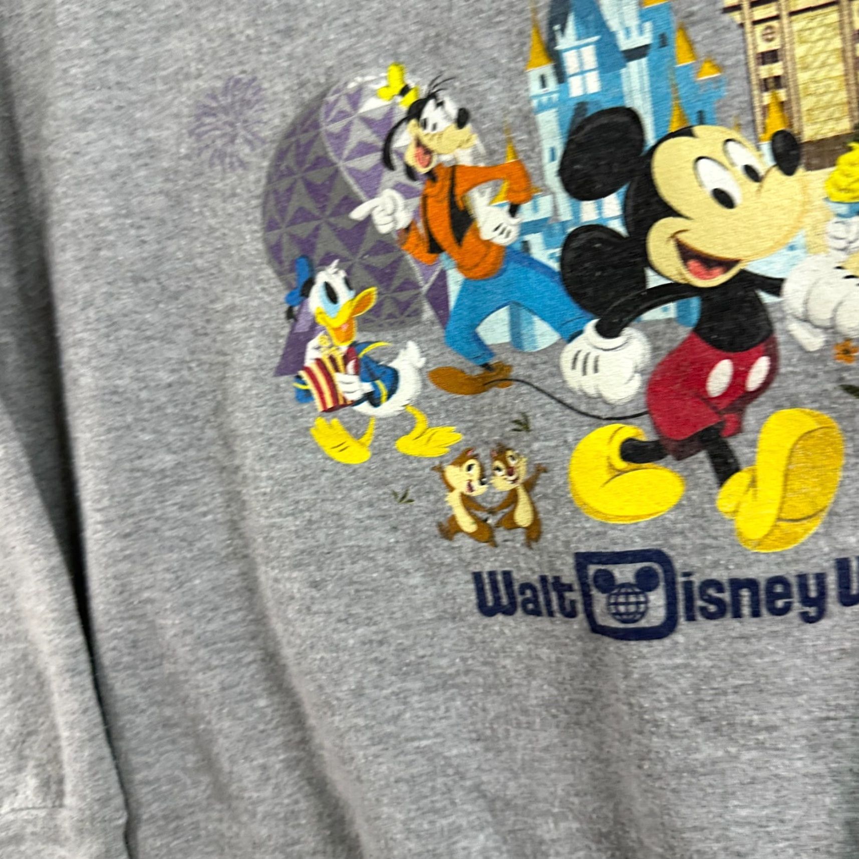 Disney Disney Sweatshirt Mens XL Gray 2019 Magic Kingdom Cast Walt Disney World WDW * Size US XL / EU 56 / 4 - 6 Thumbnail