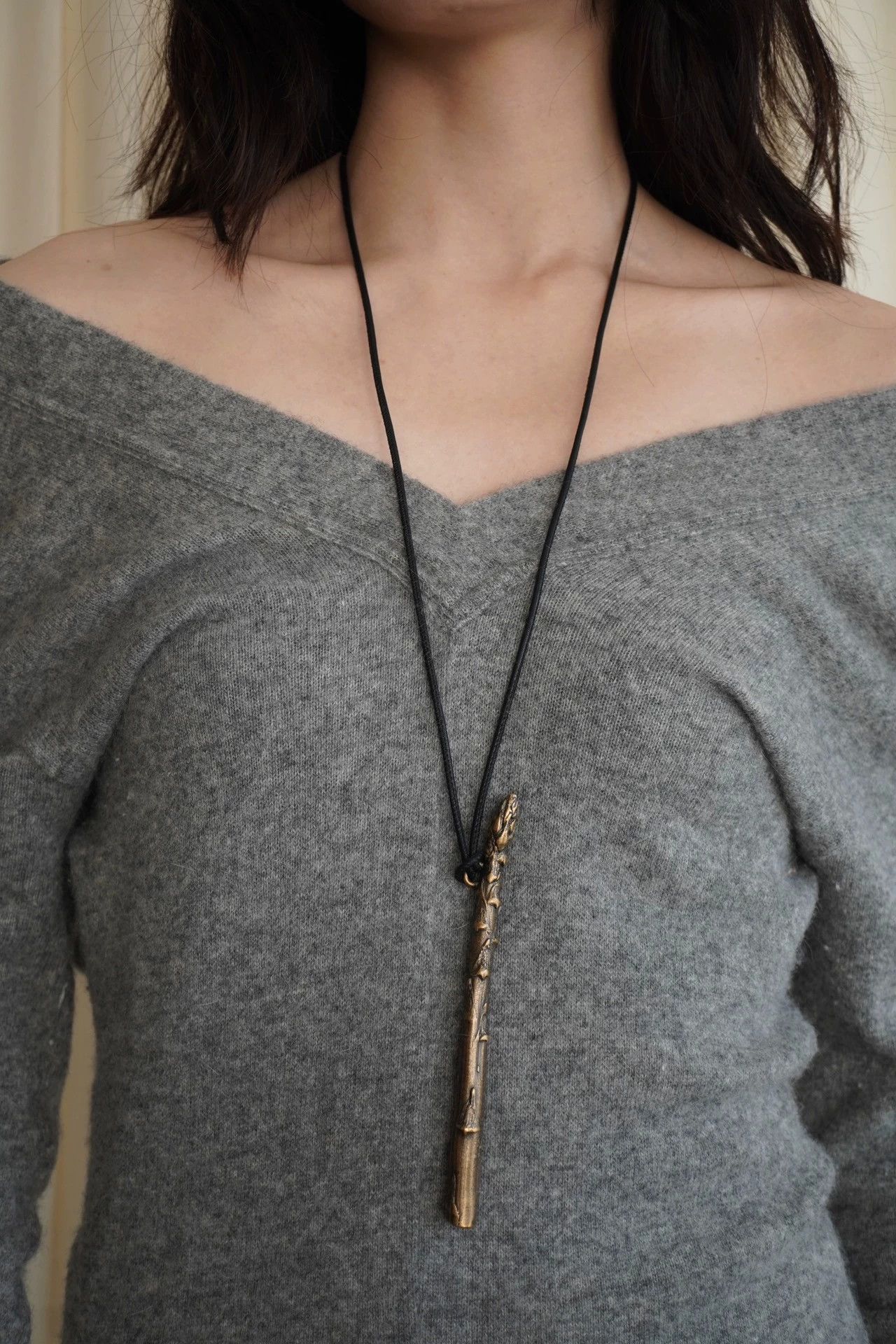 Loewe LOEWE 2000s Brass Asparagus Sweater Necklace Rare Size ONE SIZE - 2 Thumbnail
