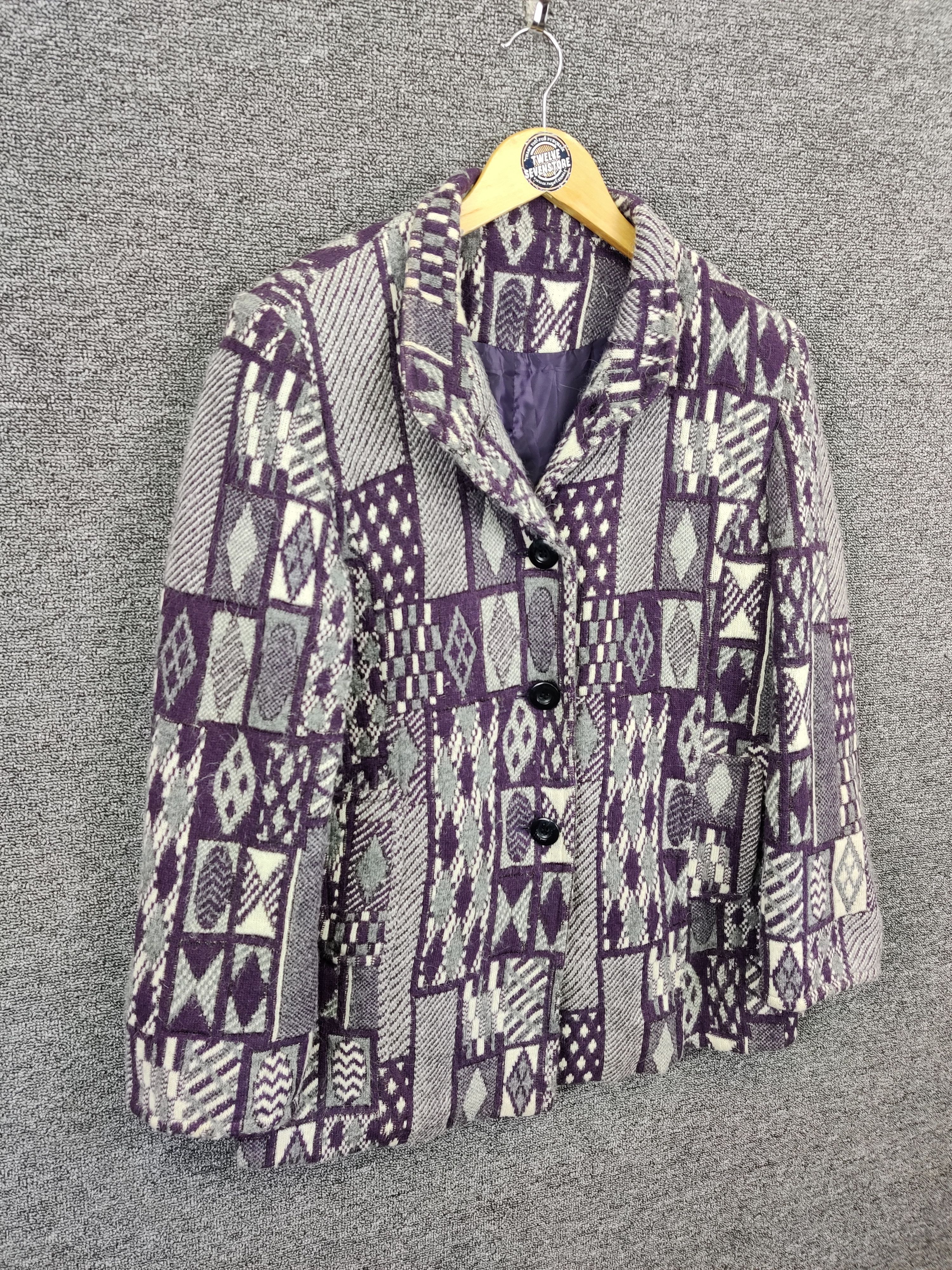 Japanese Brand Vintage Mohair Cardigan Abstrac Jacket Nice Design Size US M / EU 48-50 / 2 - 5 Thumbnail