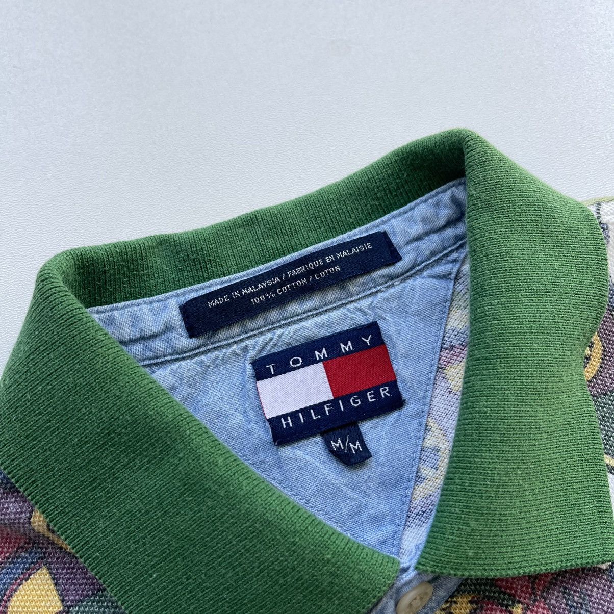 Tommy Hilfiger × Vintage Tommy Hilfiger 90’s Printed Flower Vintage Polo Shirt Rare Size US M / EU 48-50 / 2 - 9 Thumbnail