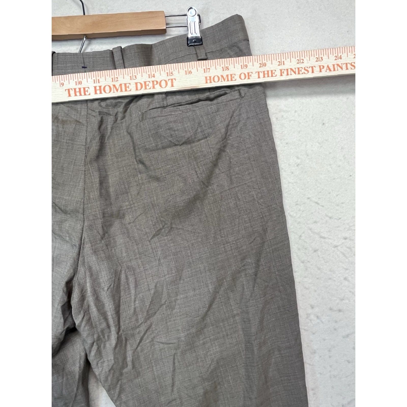 Vintage Aristo Eighteen Pants Dress Pants Mens 38 Tan Wool Striped Straight 28in Size US 38 / EU 54 - 3 Thumbnail