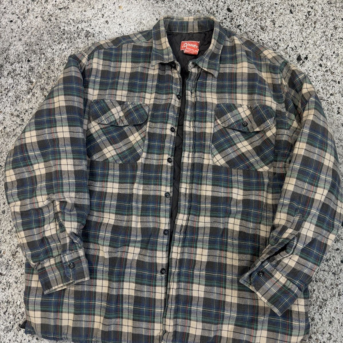Vintage Thrashed Faded Plaid Flannel Jacket ERD Grunge Chrome Size US XL / EU 56 / 4 - 5 Thumbnail