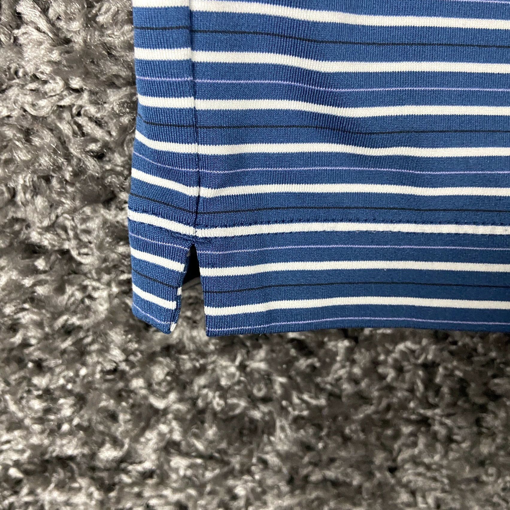 Nike Nike Polo Mens M Blue Striped Dri-Fit UV Size US M / EU 48-50 / 2 - 2 Thumbnail