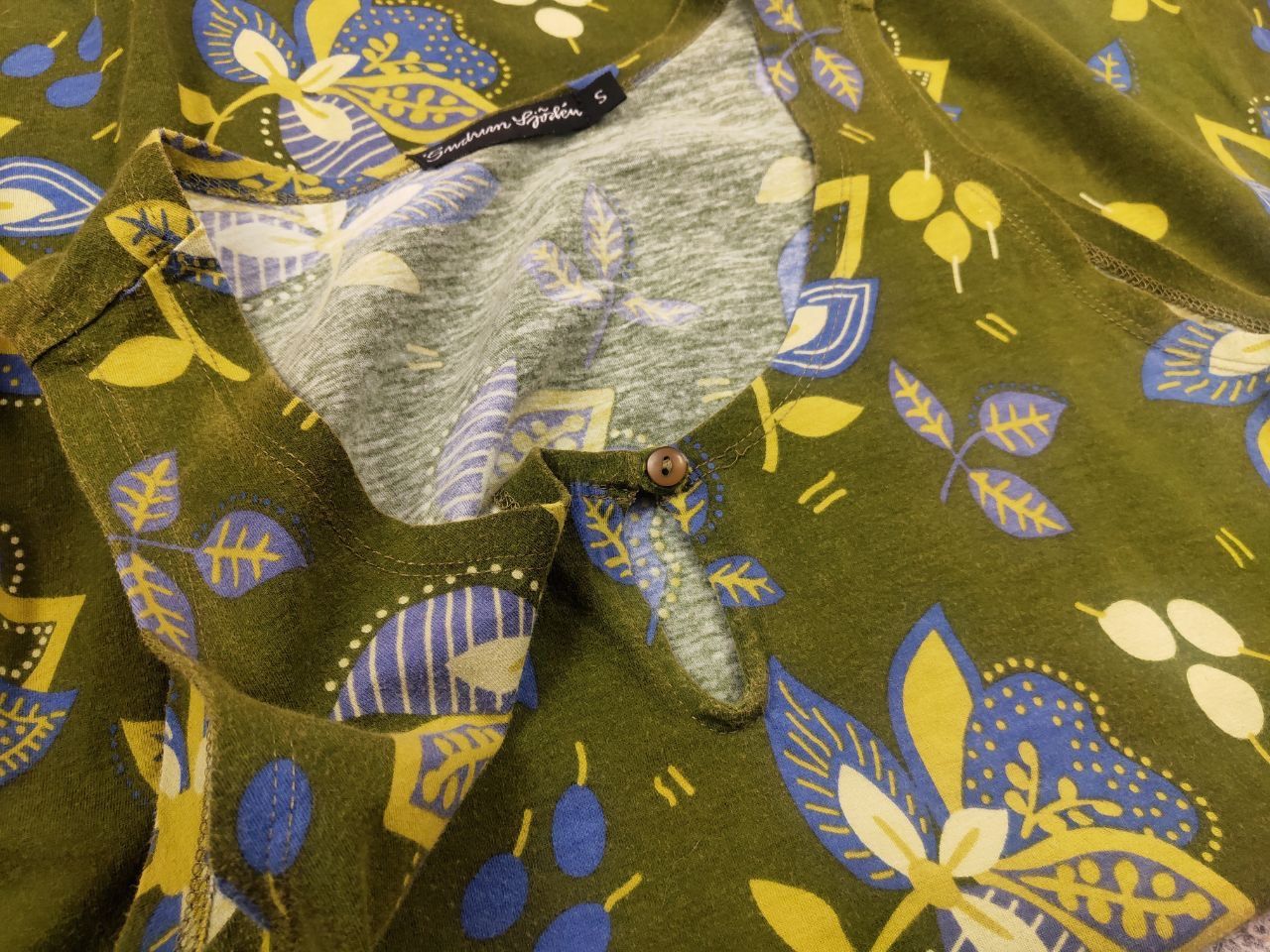 Gudrun Sjoden Gudrun Sjödén Design cotton Green Flower Pattern Tank dress Size S / US 4 / IT 40 - 10 Thumbnail