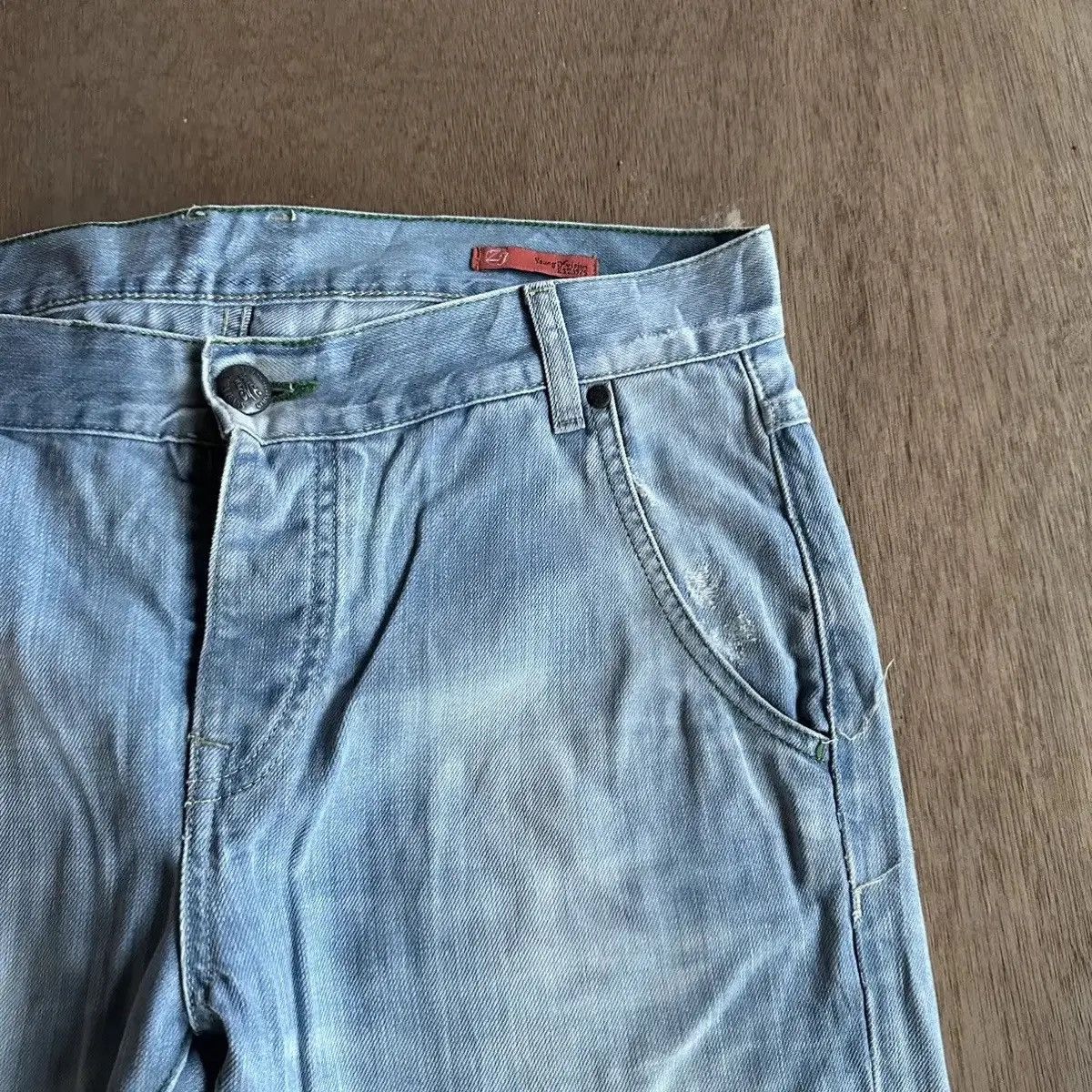 Seditionaries W34 L31🔥DISTRESSED DENIM YOUNGDIVISION JAPAN CINCHBACK PANT Size US 34 / EU 50 - 6 Thumbnail