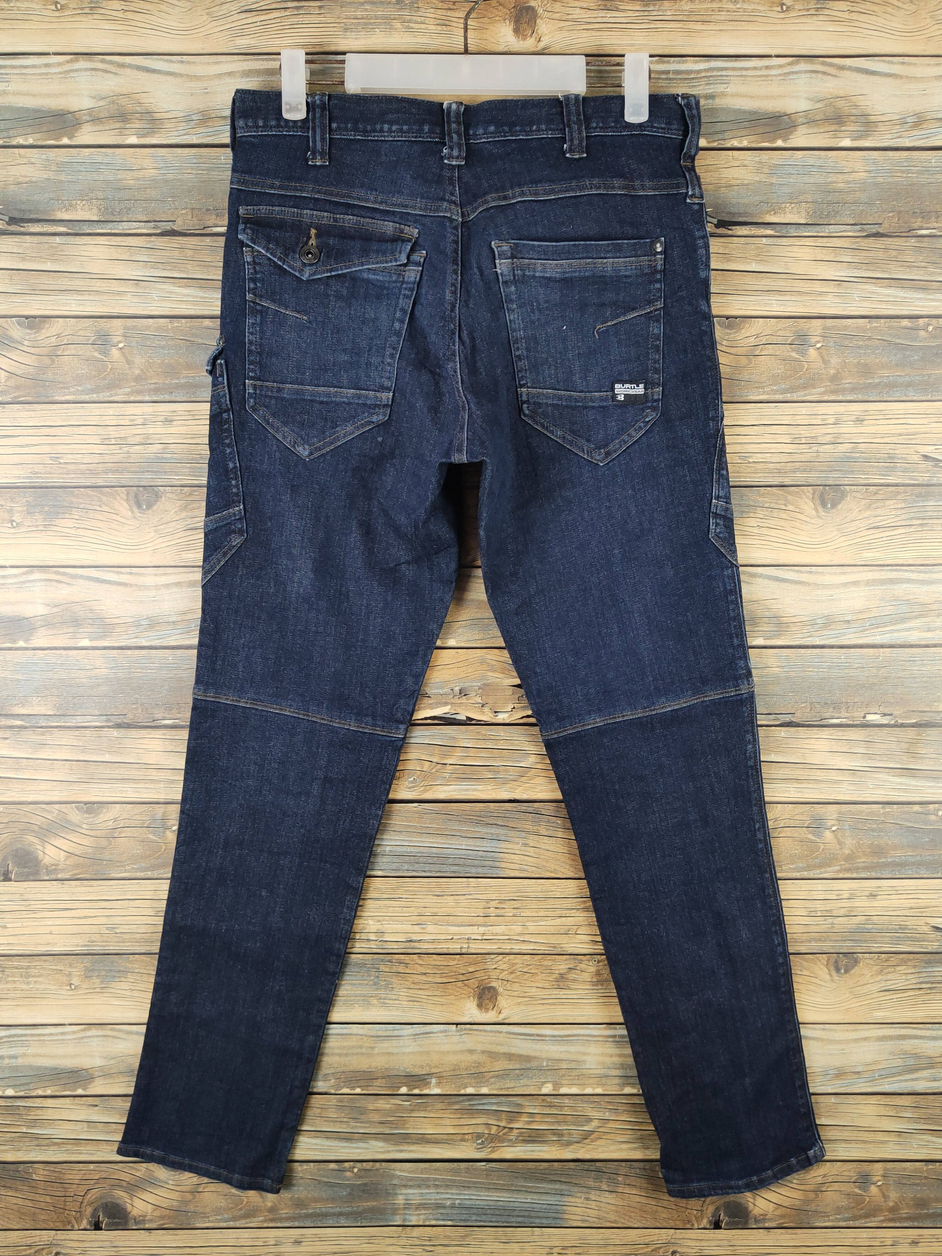 Japanese Brand DL Burtle Dark Blue Distressed Ripped Jeans #2349 Size US 30 / EU 46 - 8 Thumbnail