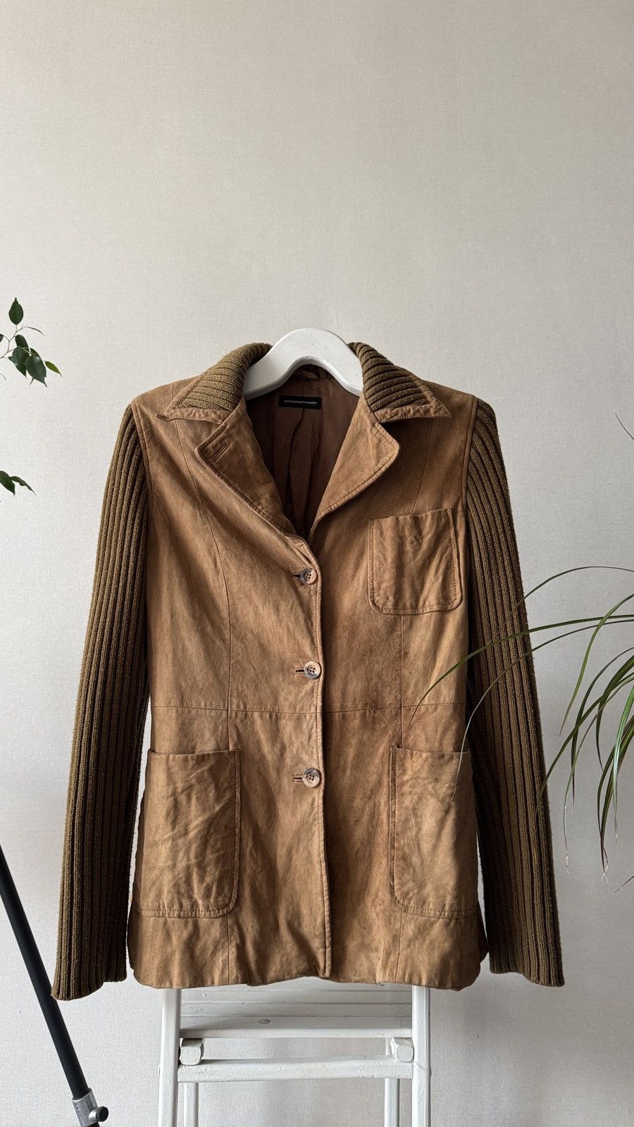 Genuine Leather Vintage Massimo Dutti Leather Blazer Jacket Helmut Lang vibe Size L / US 10 / IT 46 - 1 Thumbnail