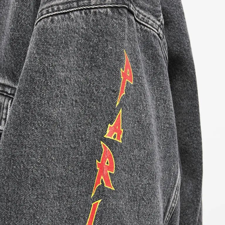 Balenciaga o1in1g1124 Oversized Organic Denim Jacket in Washed Black Size US XL / EU 56 / 4 - 3 Thumbnail