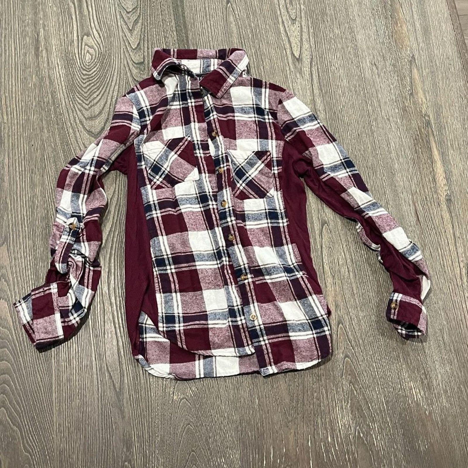 Vintage Polly & Esther Button Up Shirt Plaid Flannel Panel Size S Size S / US 4 / IT 40 - 1 Thumbnail