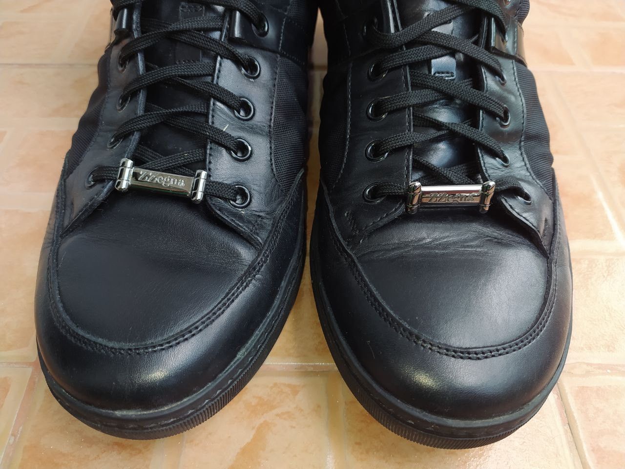 Z Zegna Z ZEGNA LEATHER HIGHT TOP TRAINERS SHOES SIZE 9 EU 43 Size US 9 / EU 42 - 6 Thumbnail