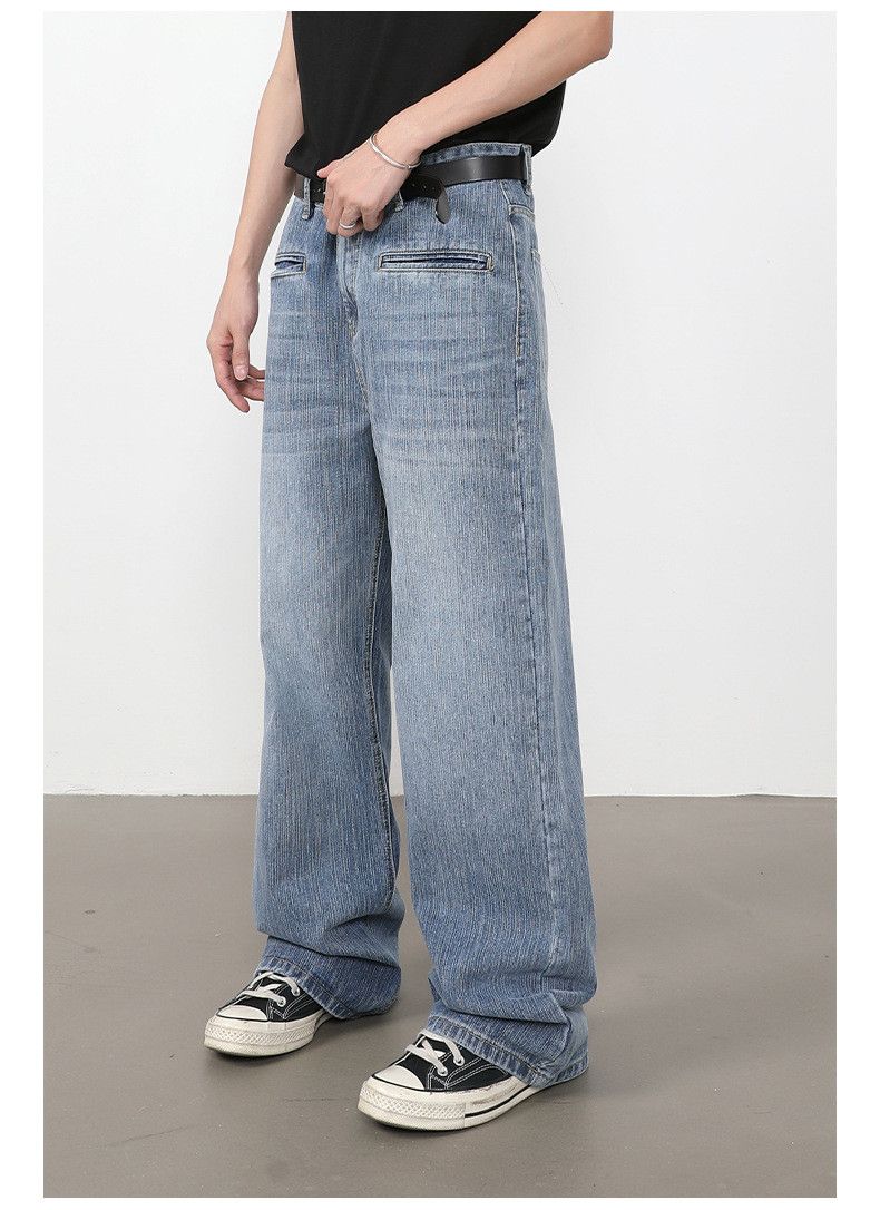 Japanese Brand Japanese retro style men's loose straight leg jeans Size US 32 / EU 48 - 2 Thumbnail