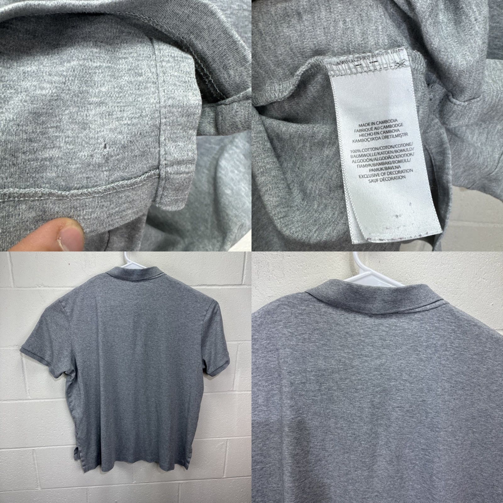 Ralph Lauren VINTAGE Ralph Lauren Polo Shirt Men's 2XL Gray Cotton Short Sleeve Casual Golf Summer Men Size US XXL / EU 58 / 5 - 8 Thumbnail