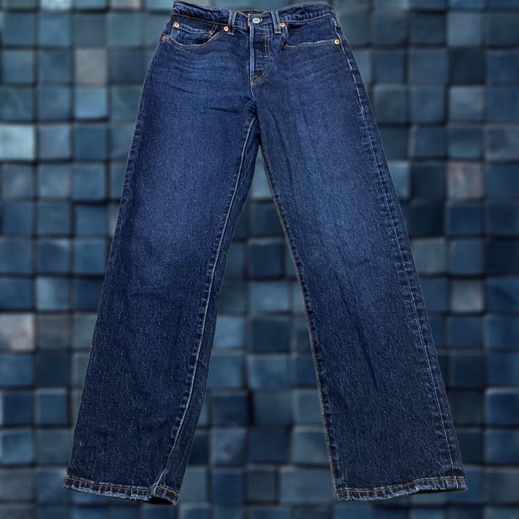 Levi's Levi's 501 Jeans Mens sz 26x28 Dark Wash Blue Denim Straight High Rise Size US 26 / EU 42 - 1 Thumbnail