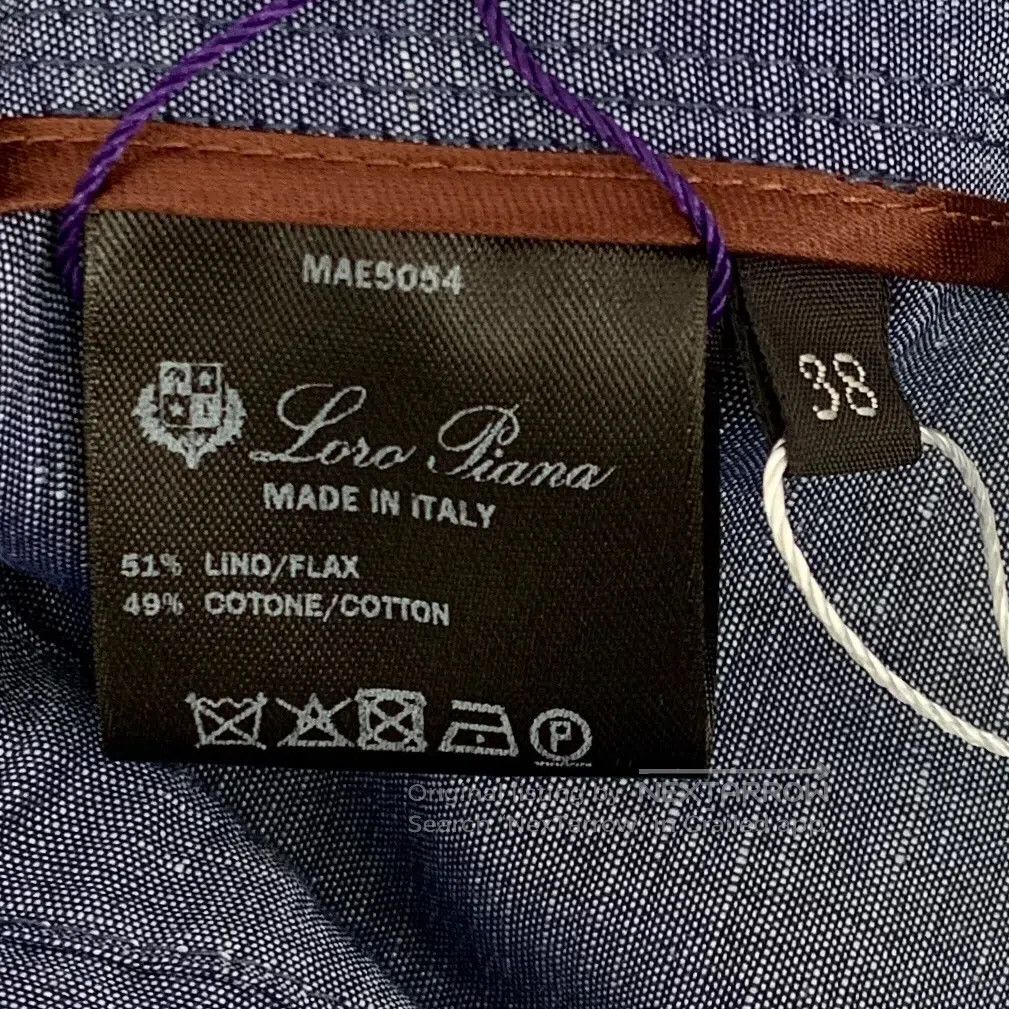 Loro Piana LORO PIANA Dark Blue Multi-pocket Linen Long Sleeve Jacket Size XS / US 0-2 / IT 36-38 - 6 Thumbnail