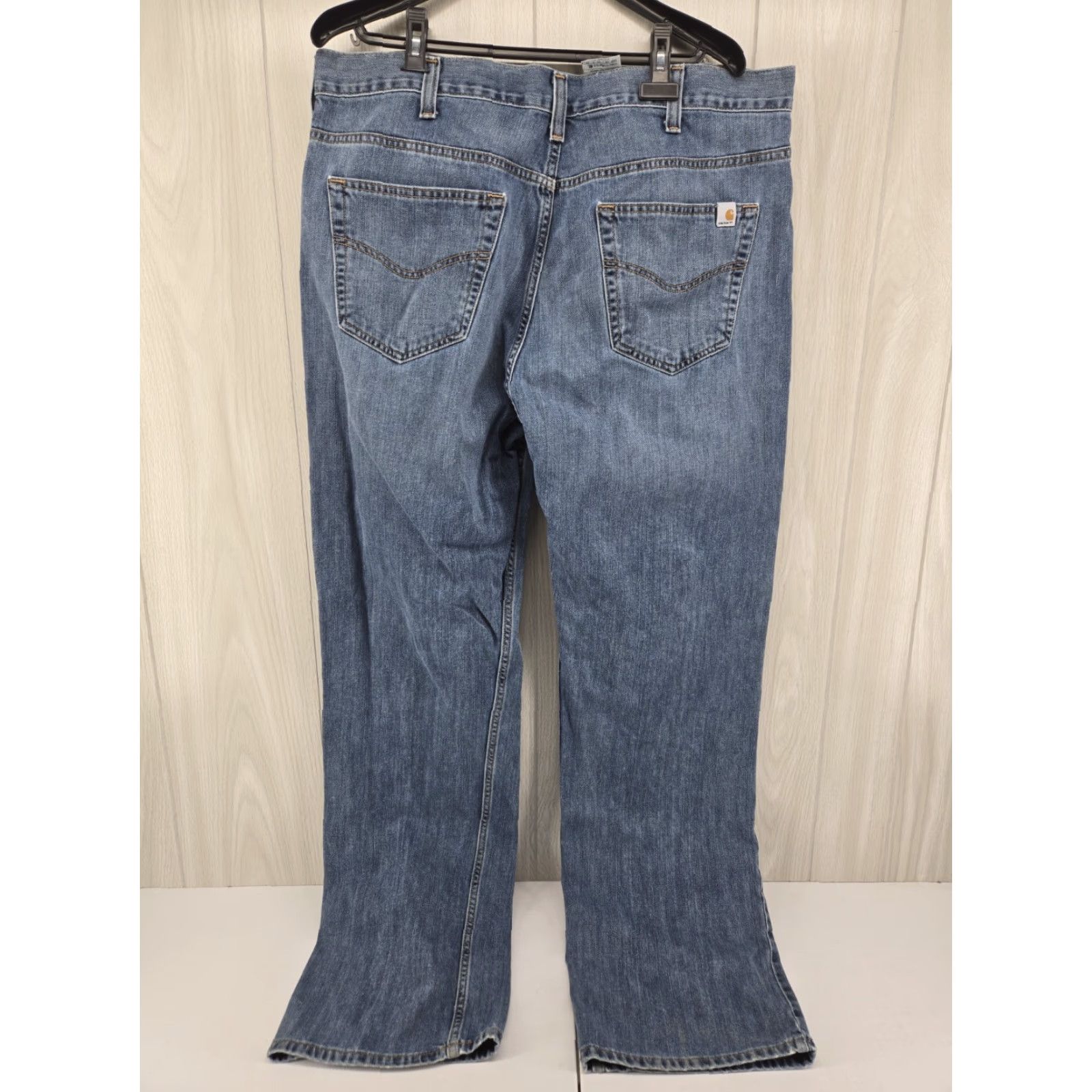 Carhartt Carhartt Jeans Mens Blue Denim 38x36 Straight Regular Fit Work Casual B325 LGB Size US 38 / EU 54 - 7 Thumbnail