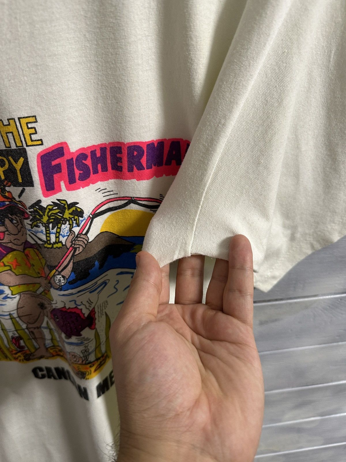 Vintage Very Rare T-Shirt The Happy Fisherman Cancon Mexico Sex porn Size US M / EU 48-50 / 2 - 5 Thumbnail