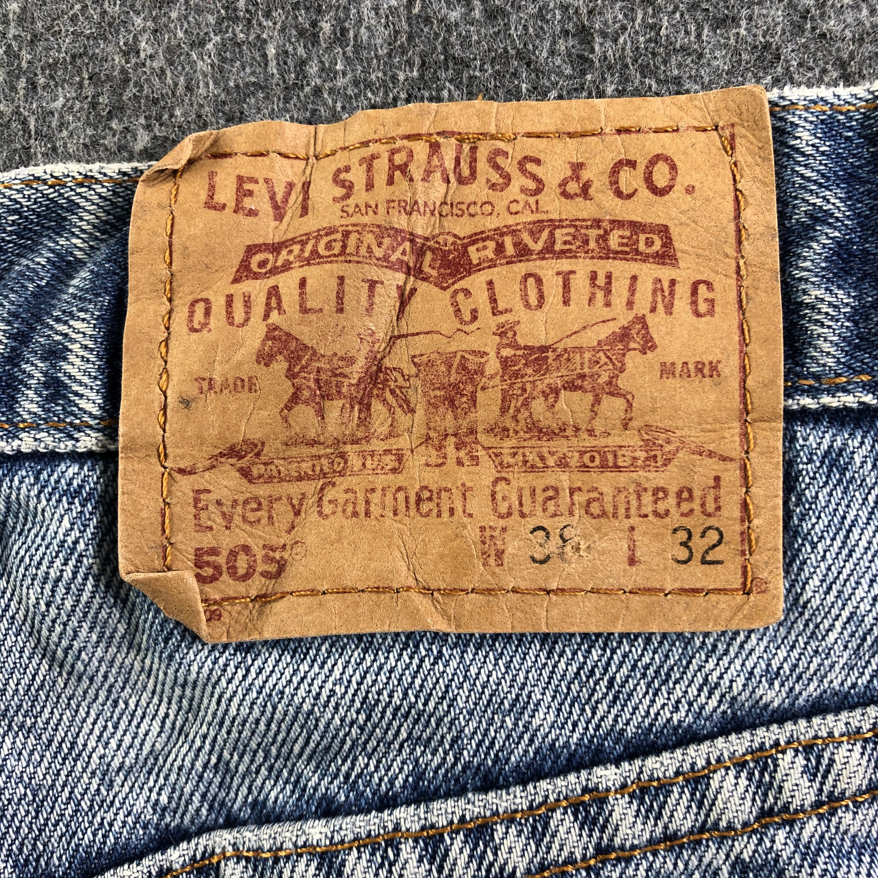 Levi's Vintage Blue Wash Levis 505 Jeans-J3209 Size US 38 / EU 54 - 5 Thumbnail
