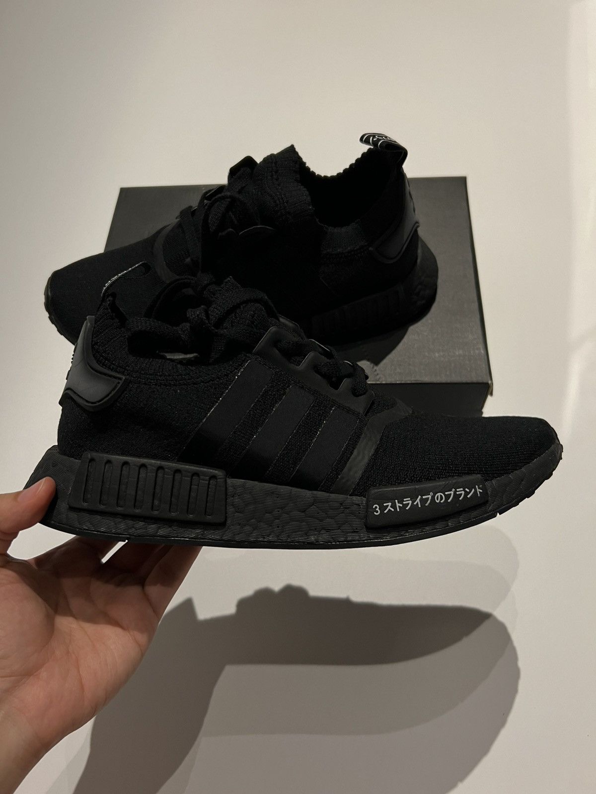 Adidas *EXCLUSIVE* Adidas NMD R1 PK Japan Triple Black Sneakers Size US 8.5 / EU 41-42 - 14 Thumbnail