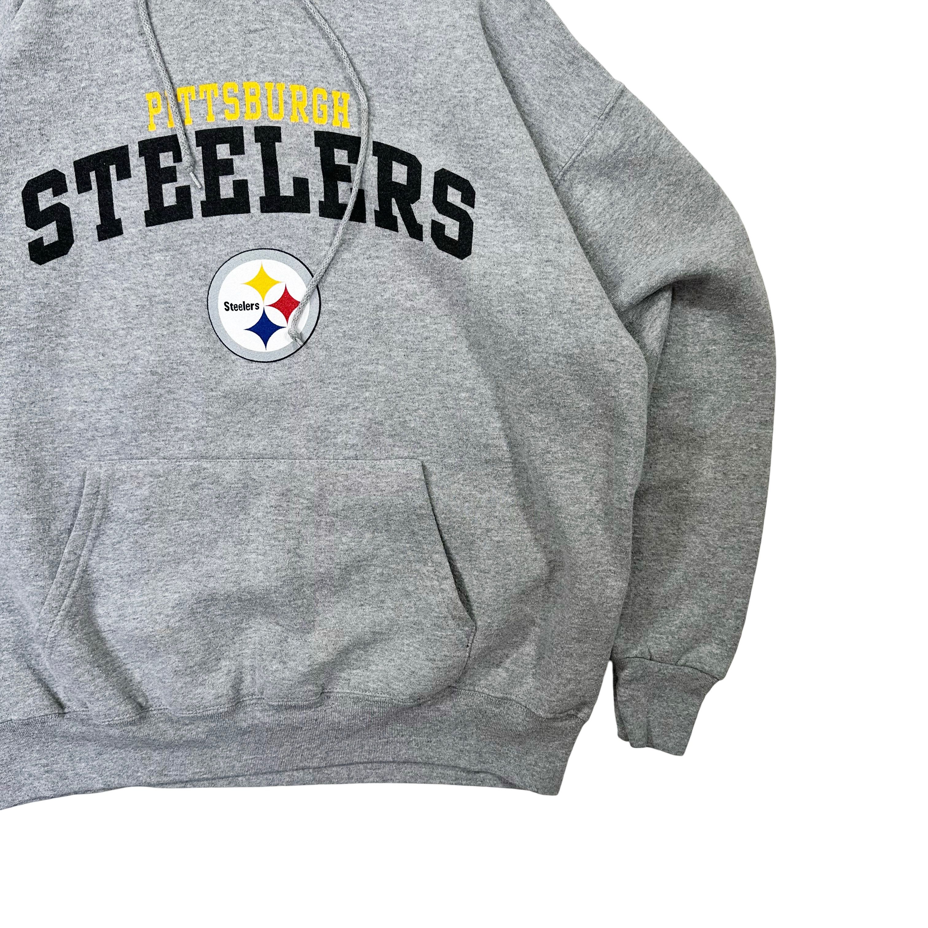 Vintage Vintage 00s Y2K Pittsburgh Steelers Spellout Graphic Hoodie Size US L / EU 52-54 / 3 - 3 Thumbnail