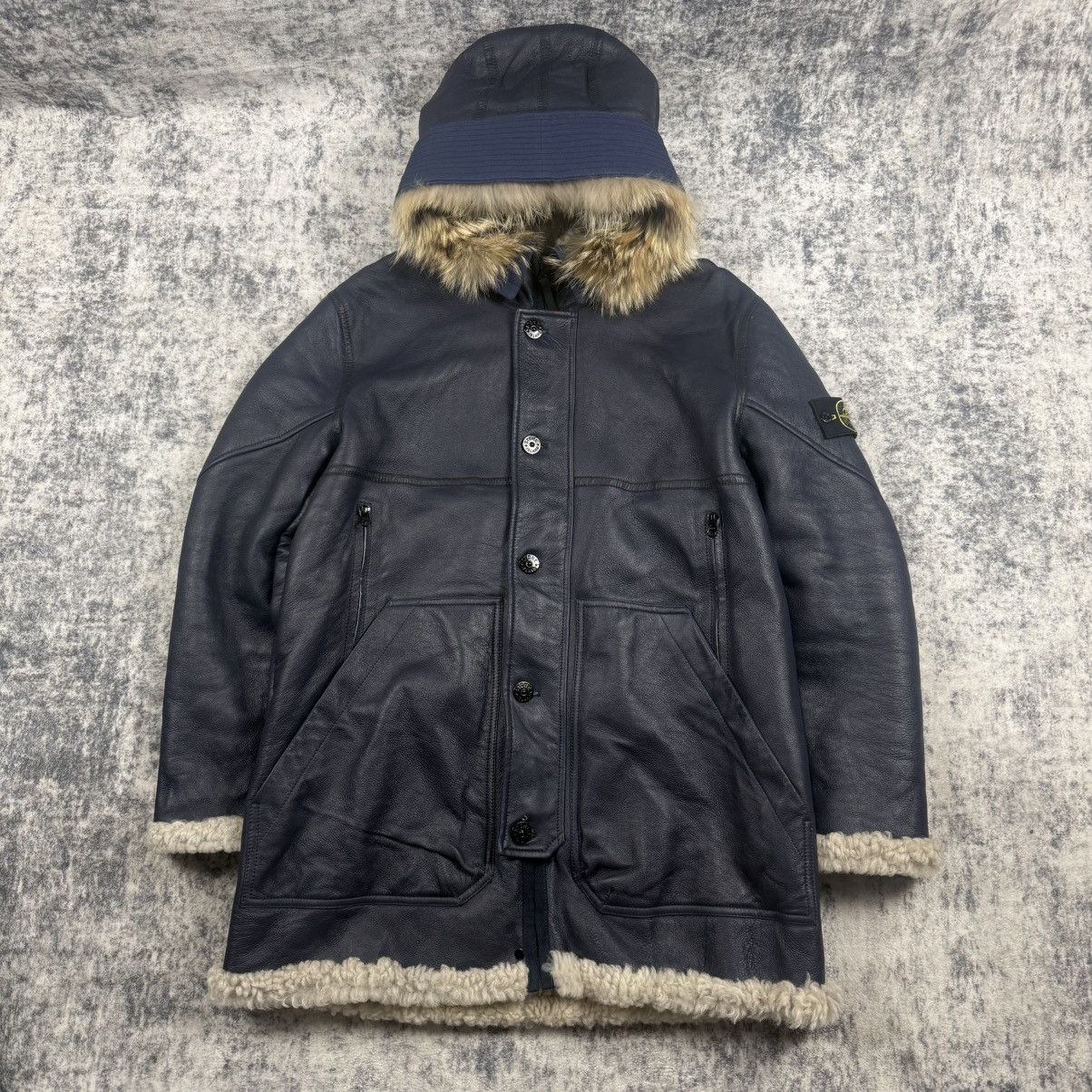 Stone Island Stone Island Hand Painted Sheepskin Fur Shearling Jacket Size US XXL / EU 58 / 5 - 1 Thumbnail