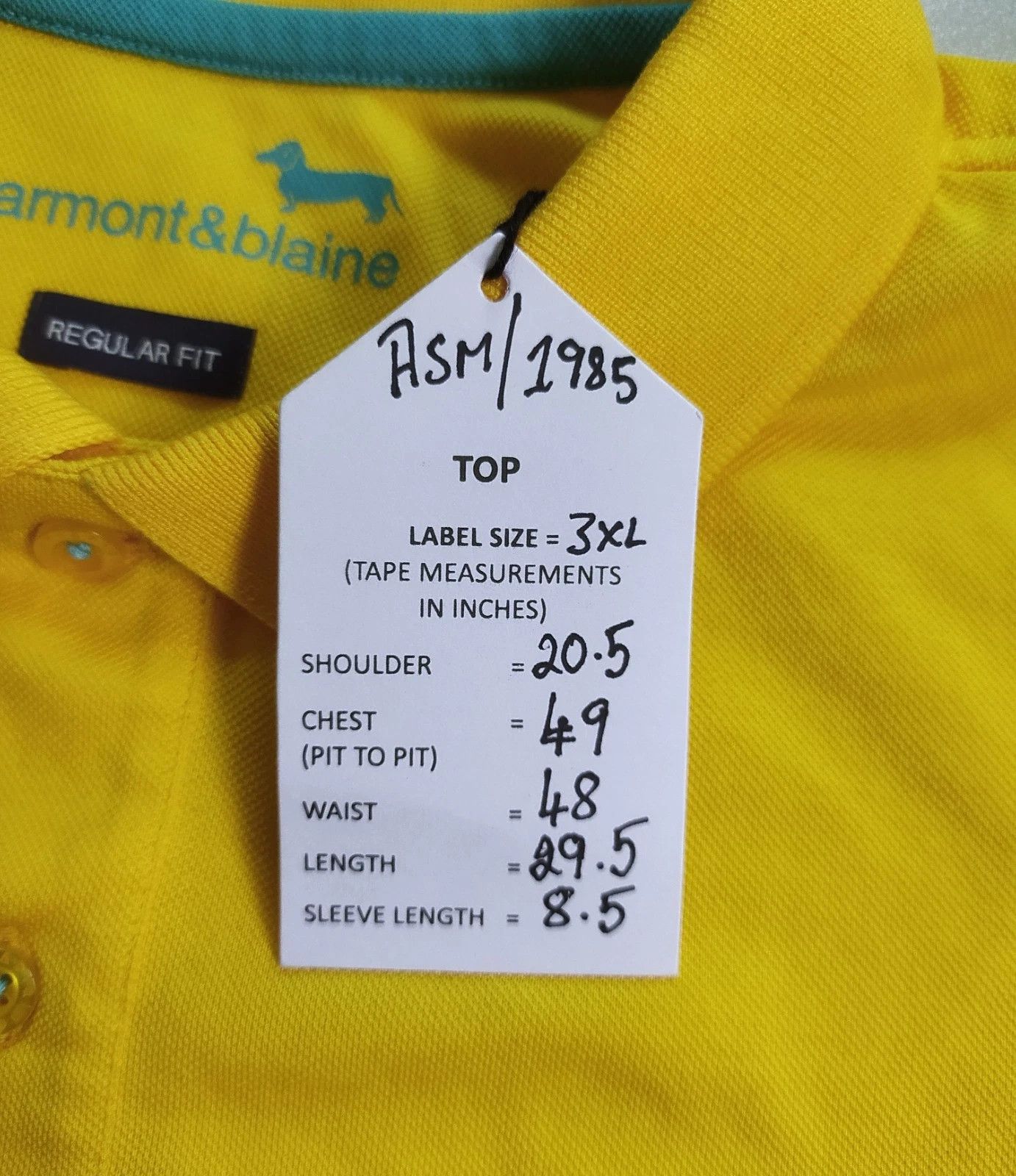 Harmont & Blaine Harmont & Blaine Shortsleeves Polo Shirt ASM - 1985 Size US XXL / EU 58 / 5 - 6 Thumbnail