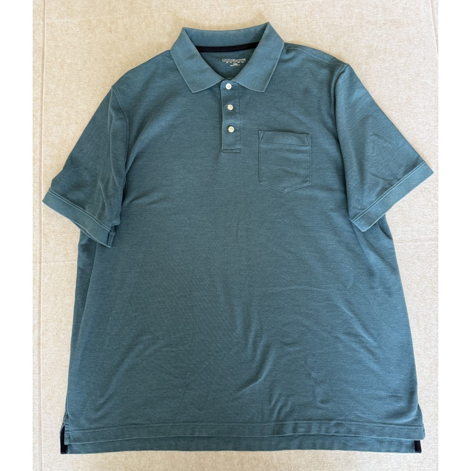 Croft & Barrow Croft & Barrow Mens XXL Blue Polo Shirt Pique True Comfort Size US XXL / EU 58 / 5 - 3 Thumbnail