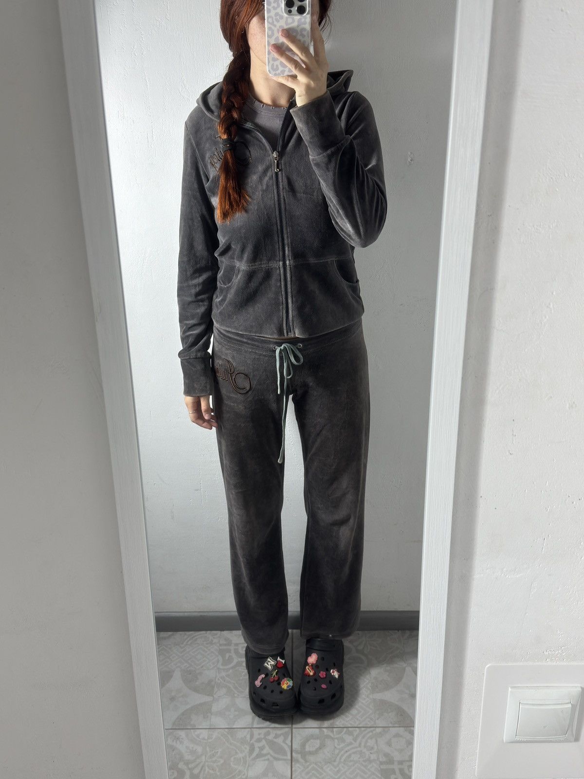 Juicy Couture VINTAGE JUICY COUTURE VELOUR 2000s TRACKSUIT Size S / US 4 / IT 40 - 3 Thumbnail