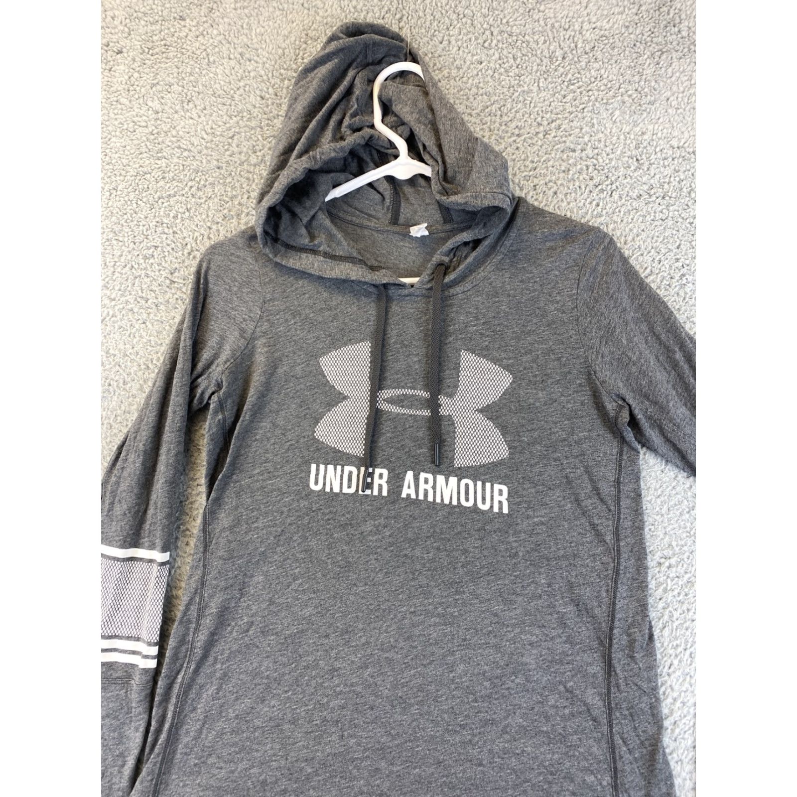 Under Armour Under Armour Pullover Hoodie Women XS Heat Gear Light Gray / 59-19 Buttery Breathable Logo Size XS / US 0-2 / IT 36-38 - 2 Thumbnail