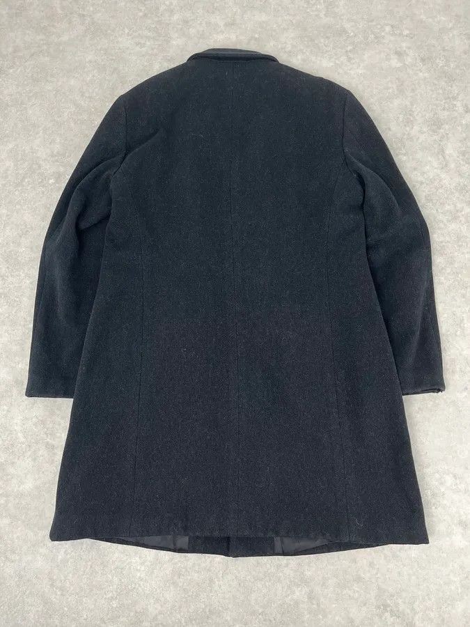 Emporio Armani 1990s Emporio Armani Dark Obscure Wool Long Coat Size US M / EU 48-50 / 2 - 6 Thumbnail