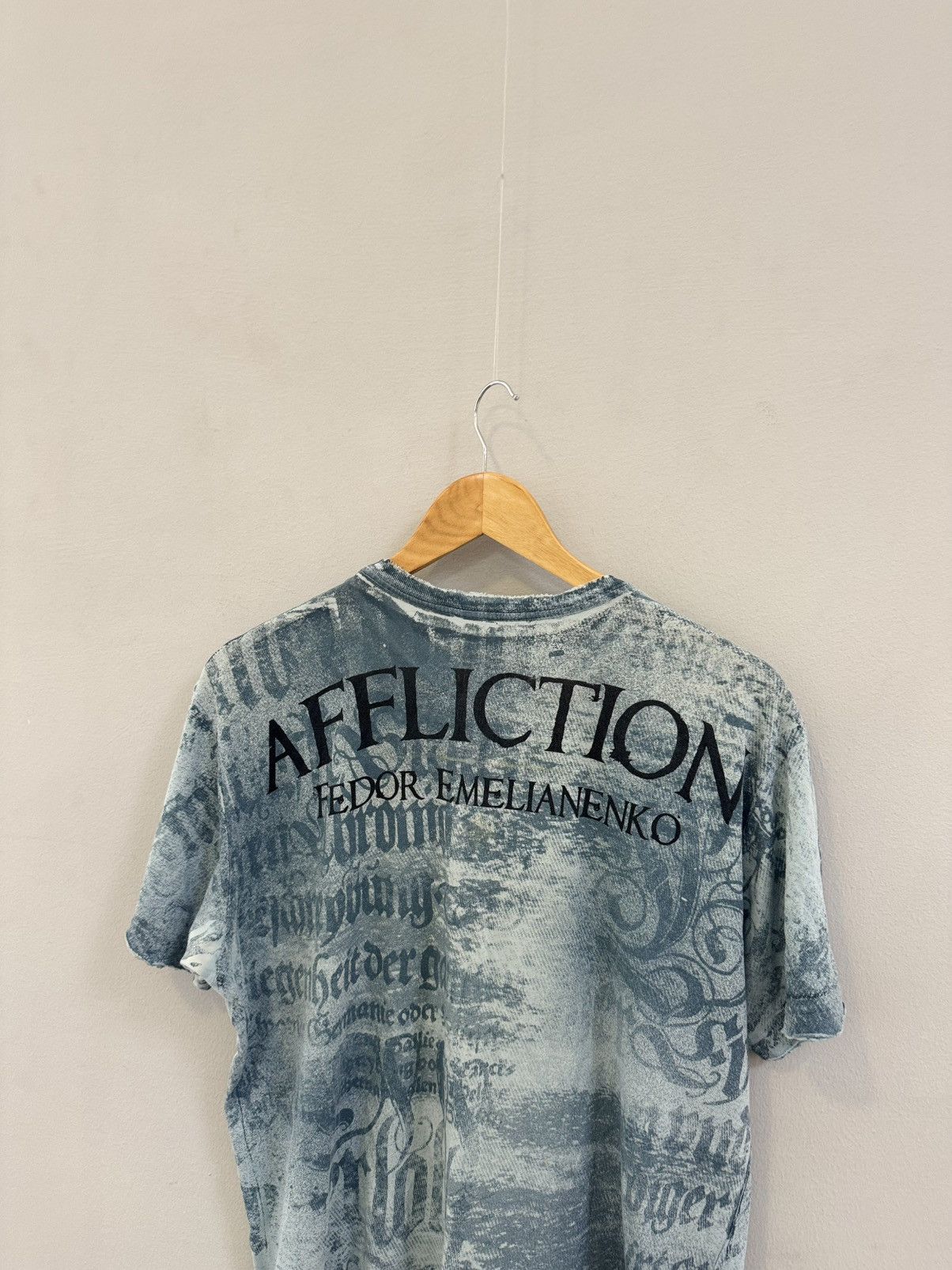Affliction Y2K Affliction Style Blue and black Destruction T-shirt Size US M / EU 48-50 / 2 - 9 Thumbnail