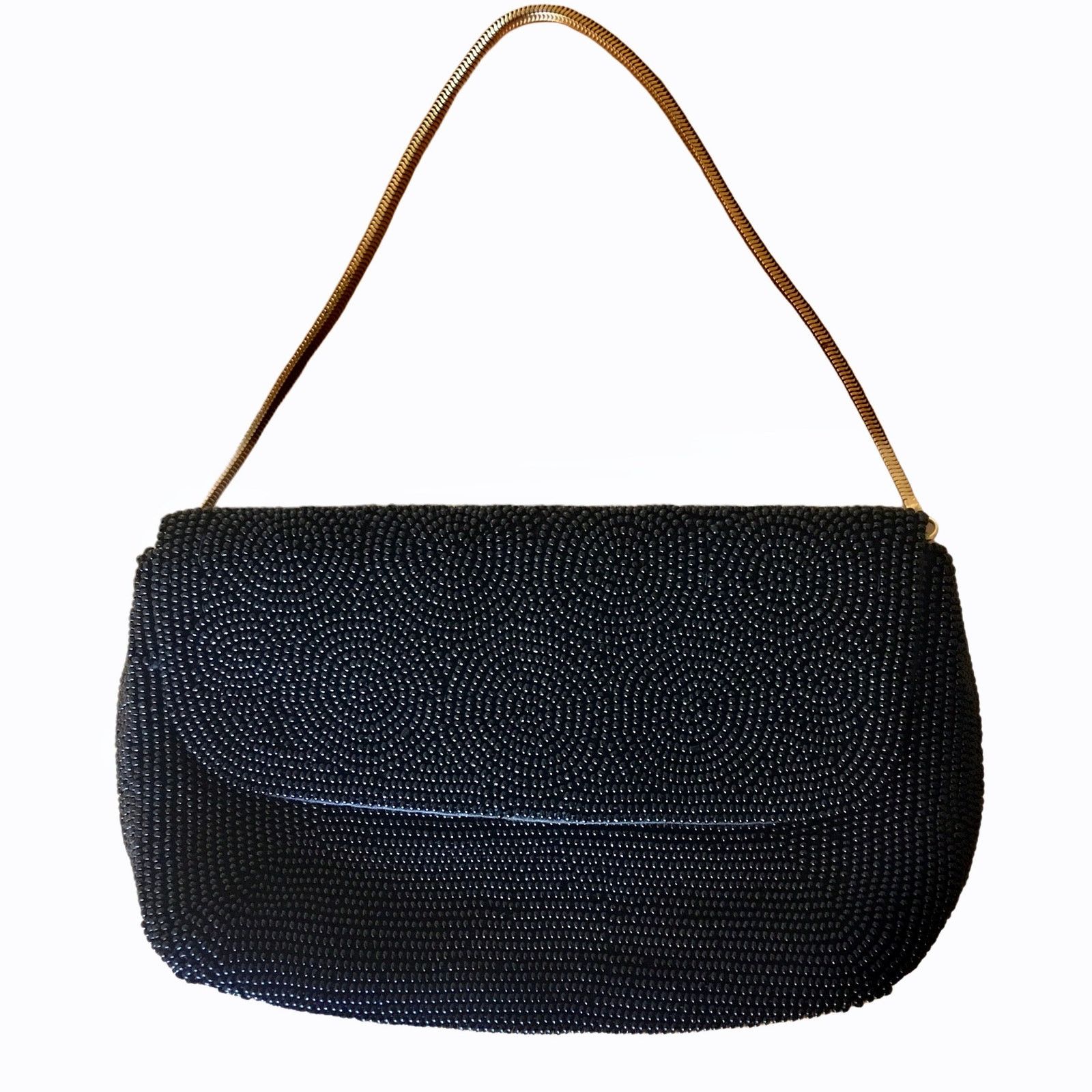 Vintage Harry Rosenfeld 1940s Beaded Triple Entry Evening Bag Purse Size ONE SIZE - 3 Thumbnail