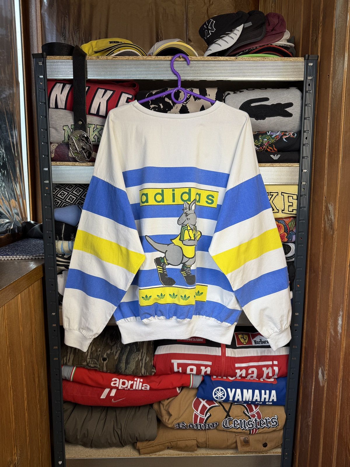 Adidas 80s Crazy Striped Aussie Rugby Long Sleeve Size US XL / EU 56 / 4 - 3 Thumbnail