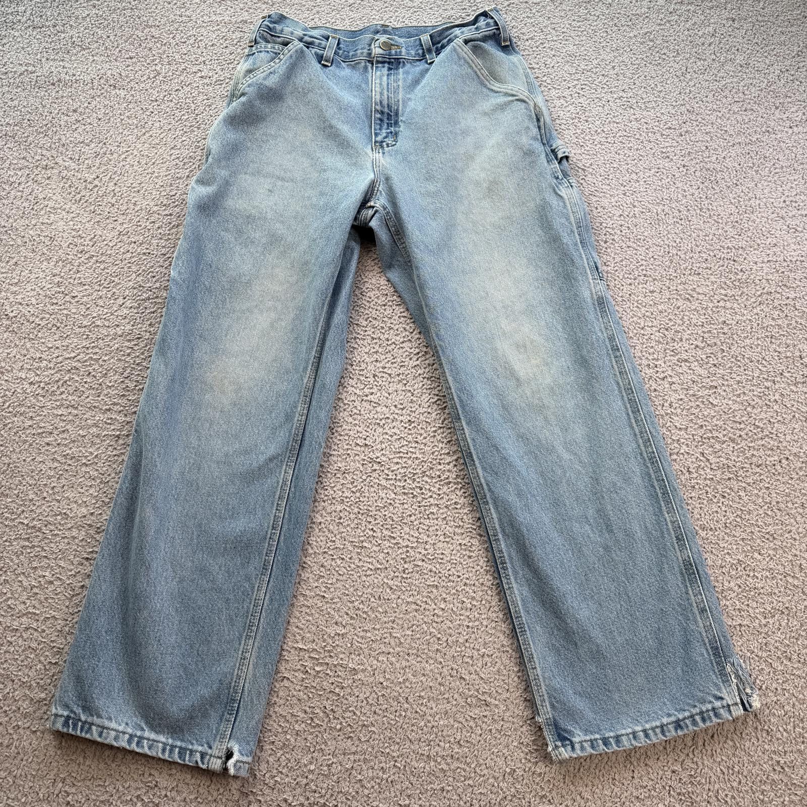 Vintage Carhartt Carpenter Jeans Dungaree Fit 31x30 Blue