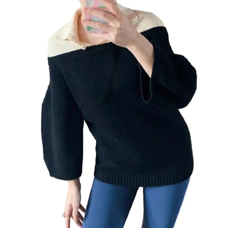 Valentino Valentino Black Wool Long Sleeve Sweater 0089 Size M / US 6-8 / IT 42-44 - 1 Thumbnail