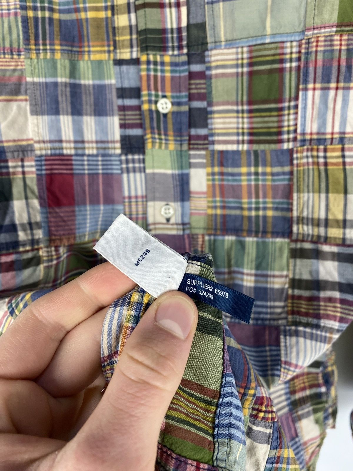 Ralph Lauren RRL Ralph Lauren Patchwork Distressed Nova Check Shirt Size US L / EU 52-54 / 3 - 5 Thumbnail