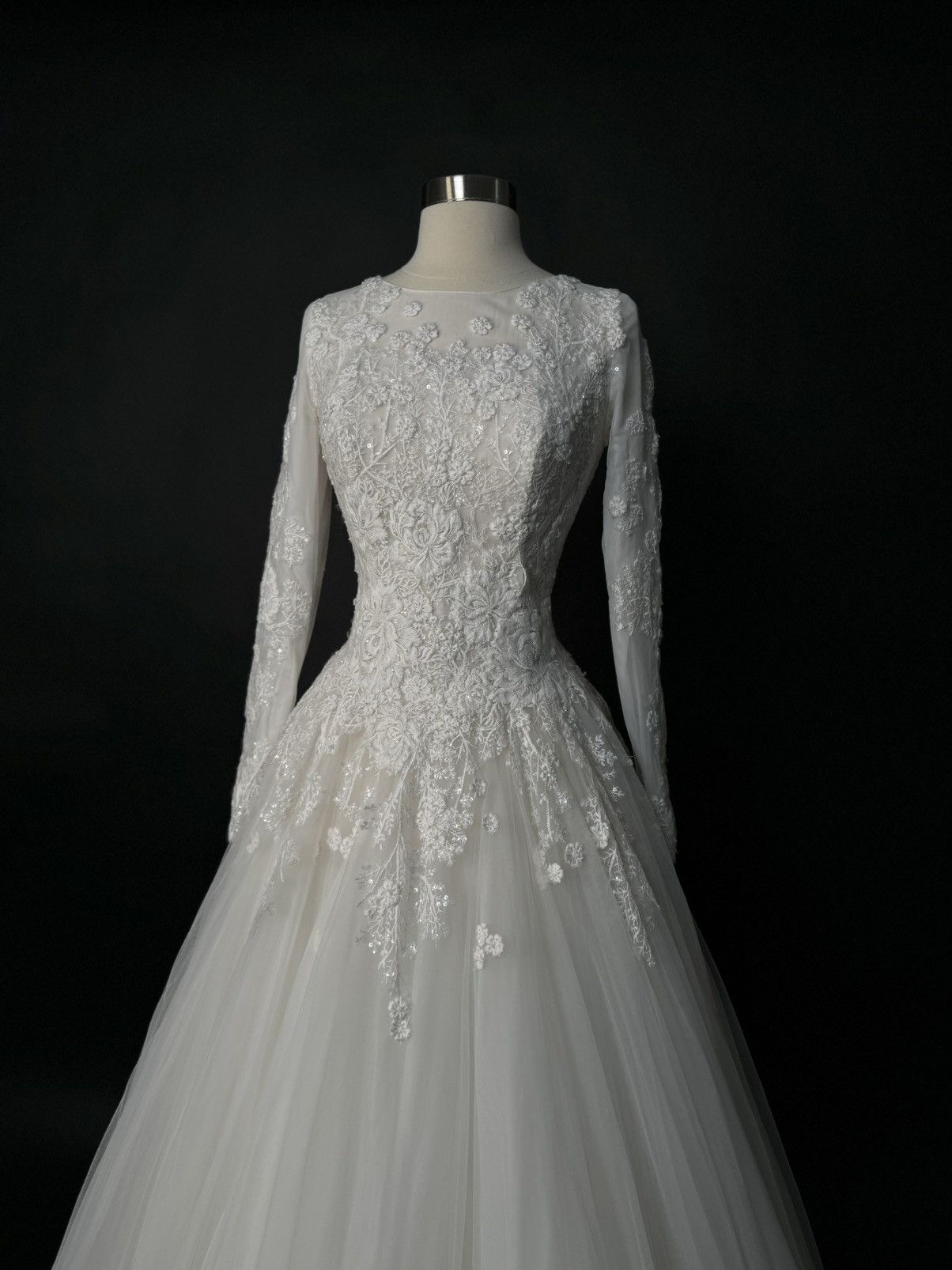 Other Preloved US 6 Anna Augusta Long Sleeve Wedding Dress Size M / US 6-8 / IT 42-44 - 4 Thumbnail