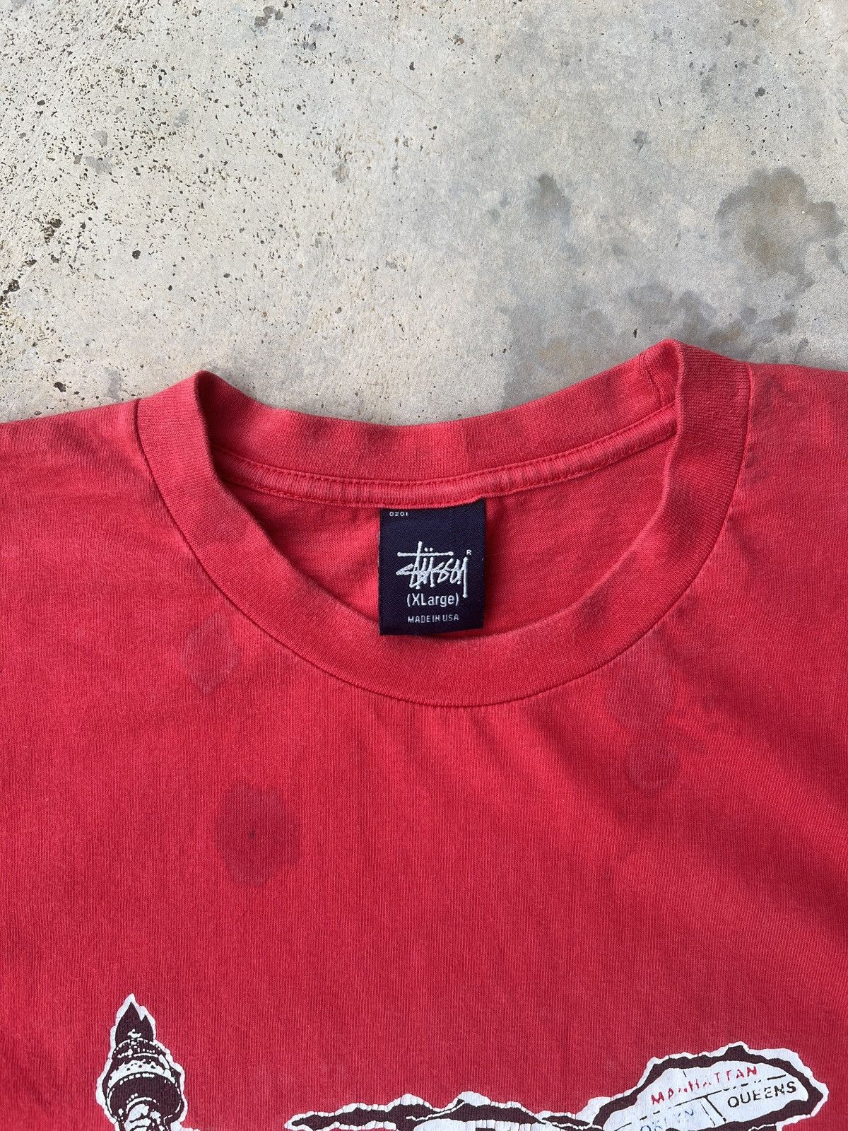 Stussy vintage 90's stussy NYC State of Liberty tshirt Size US XL / EU 56 / 4 - 4 Thumbnail