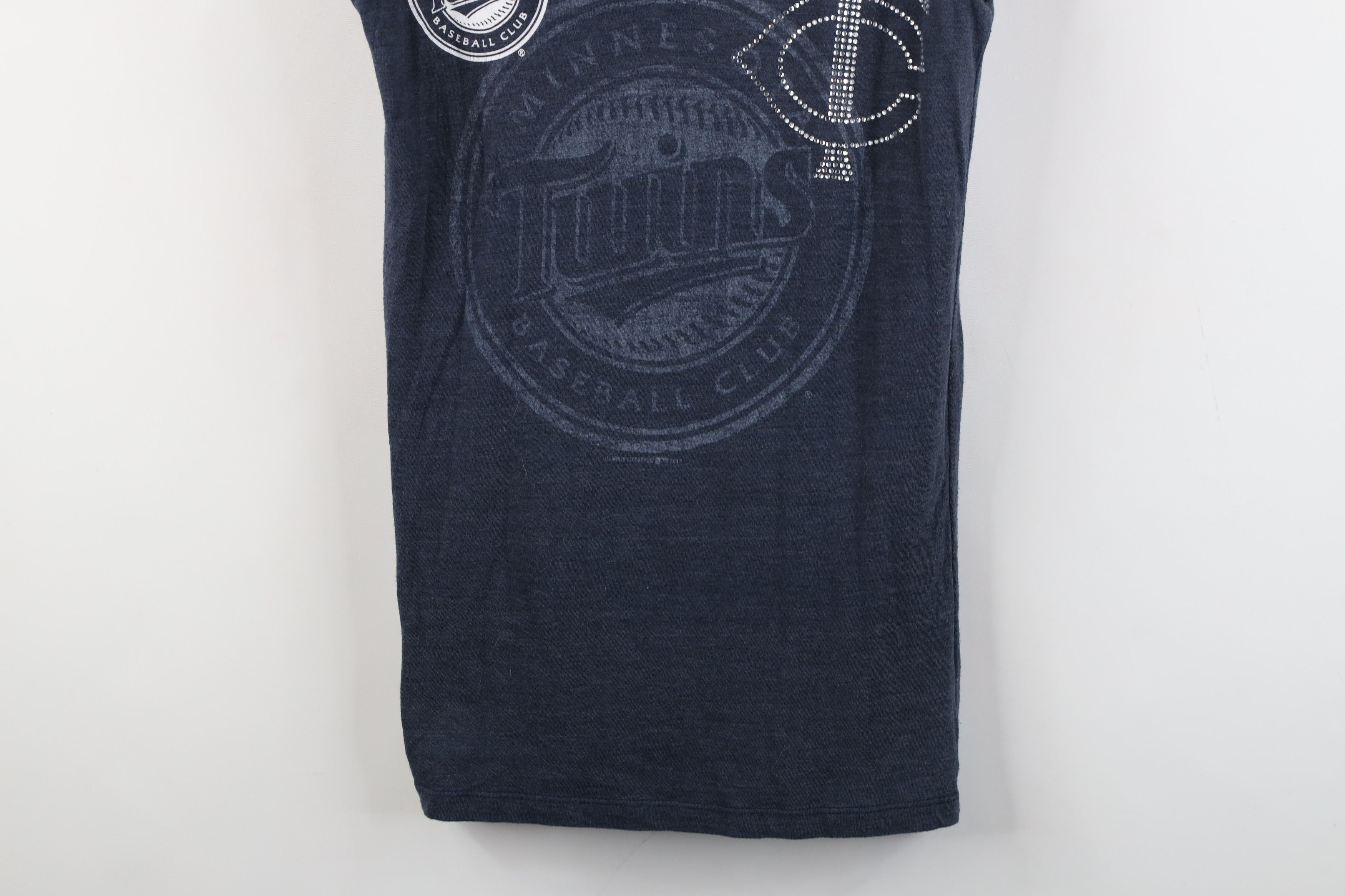 Vintage Retro Y2K Twins Baseball Jersey Knit V-Neck T-Shirt Size M / US 6-8 / IT 42-44 - 3 Thumbnail
